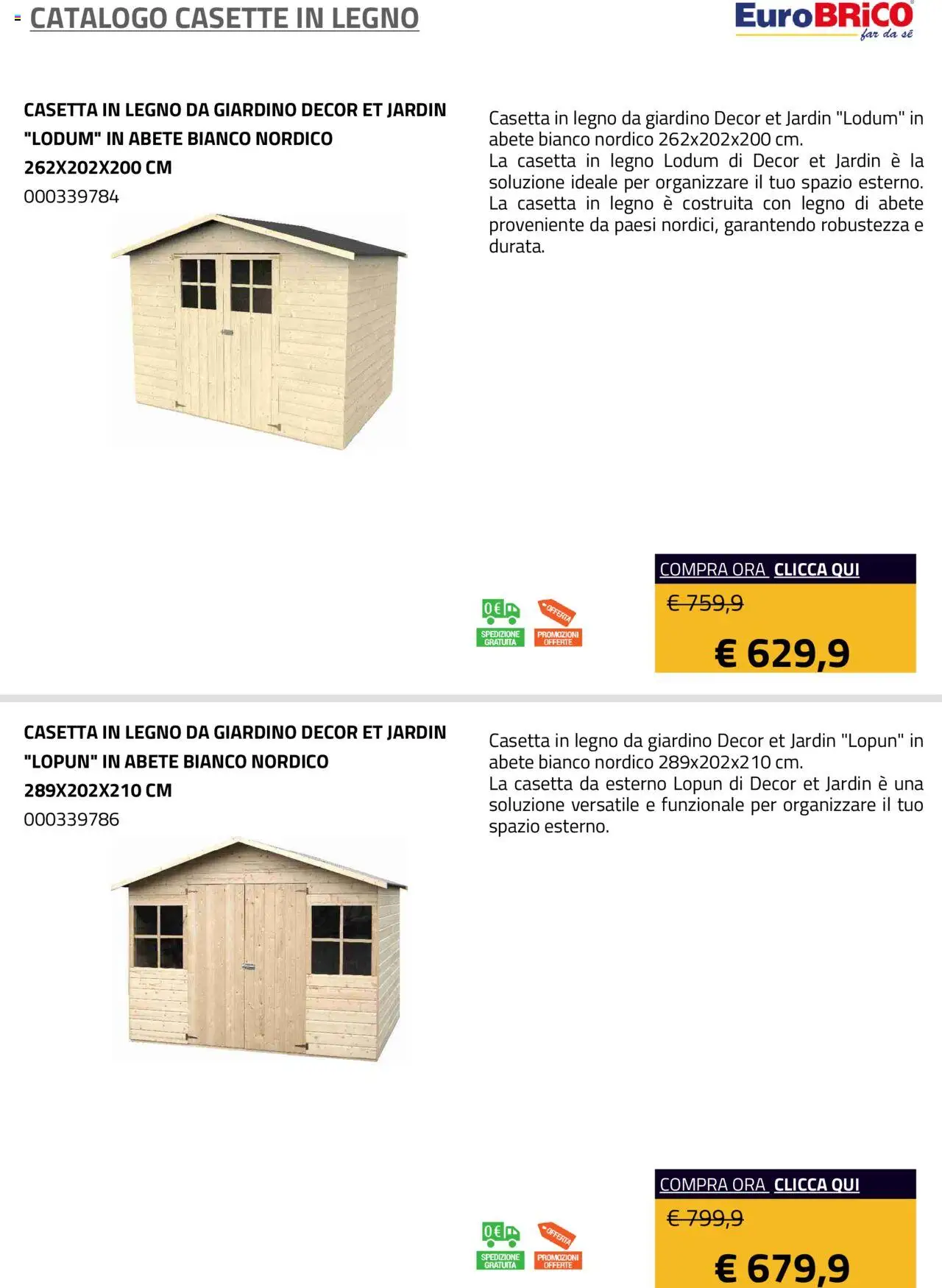 Eurobrico Casette in legno catalogo - pagina 3 - valido dal 23/07/2025
