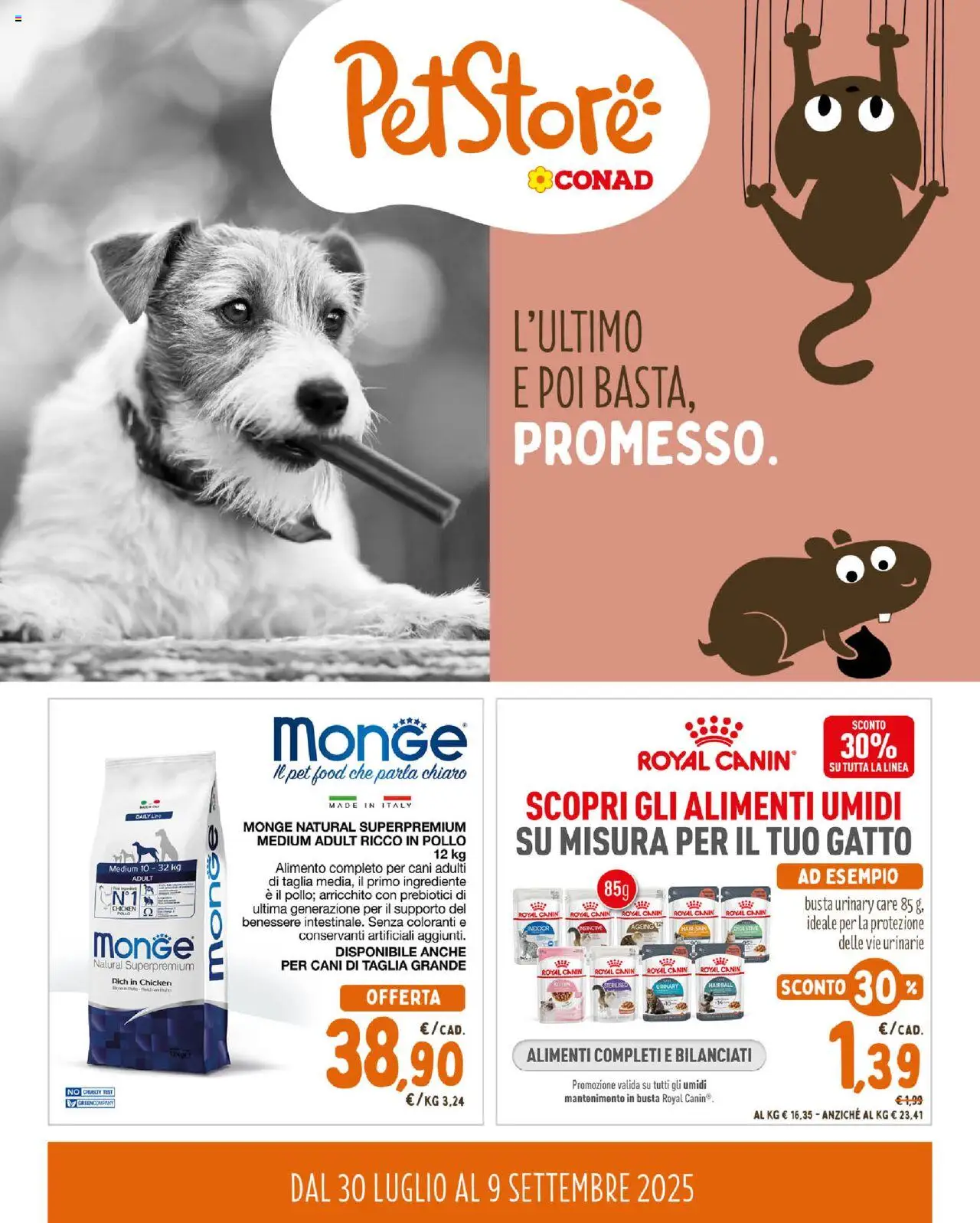 Conad PetStore Lazio catalogo - pagina 1 - valido dal 30/07/2025