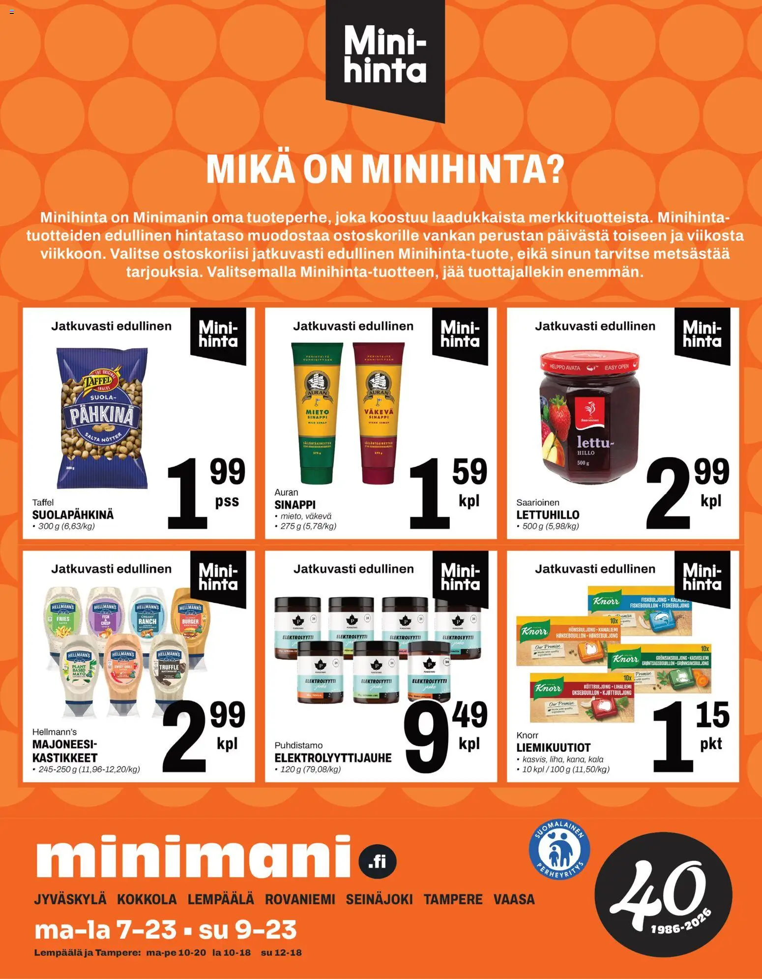 Minimani tarjoukset - sivu 1- voimassa alkaen 06/04/2026