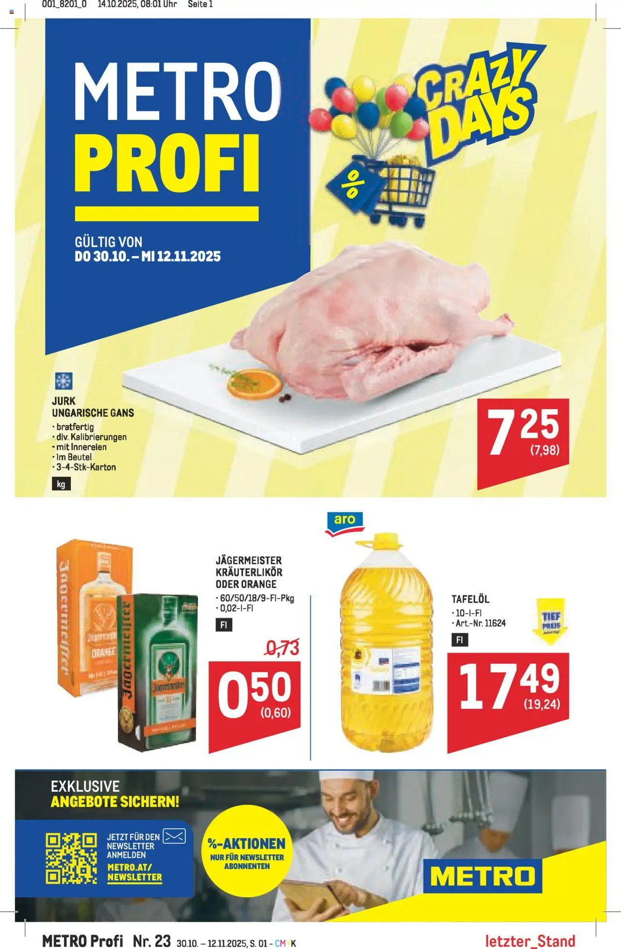 Metro angebote Profi - Seite 1- gültig ab 30.10.2025
