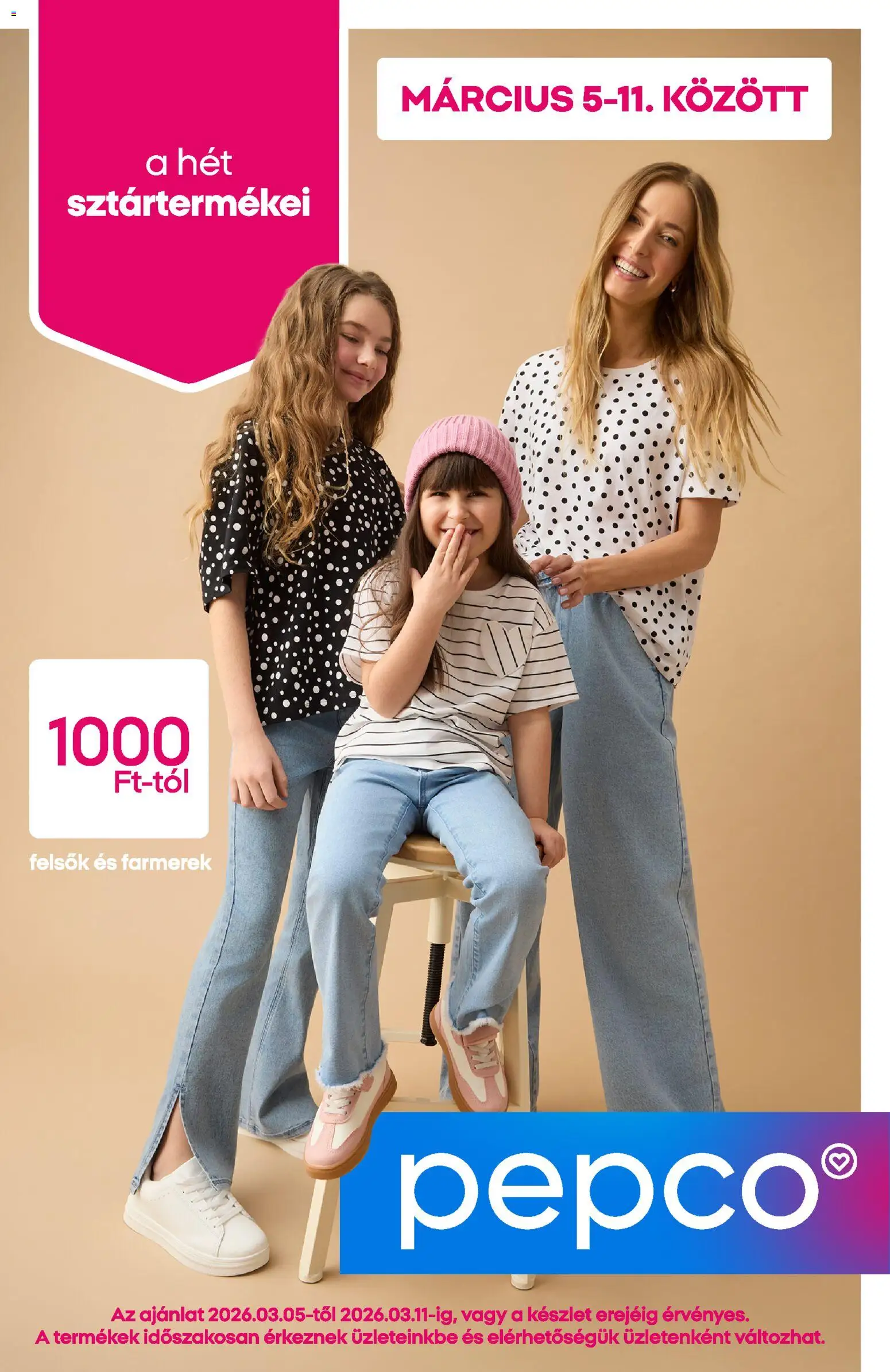 Pepco akciós újság - 1oldal - érvényes 2026.03.05.-tól