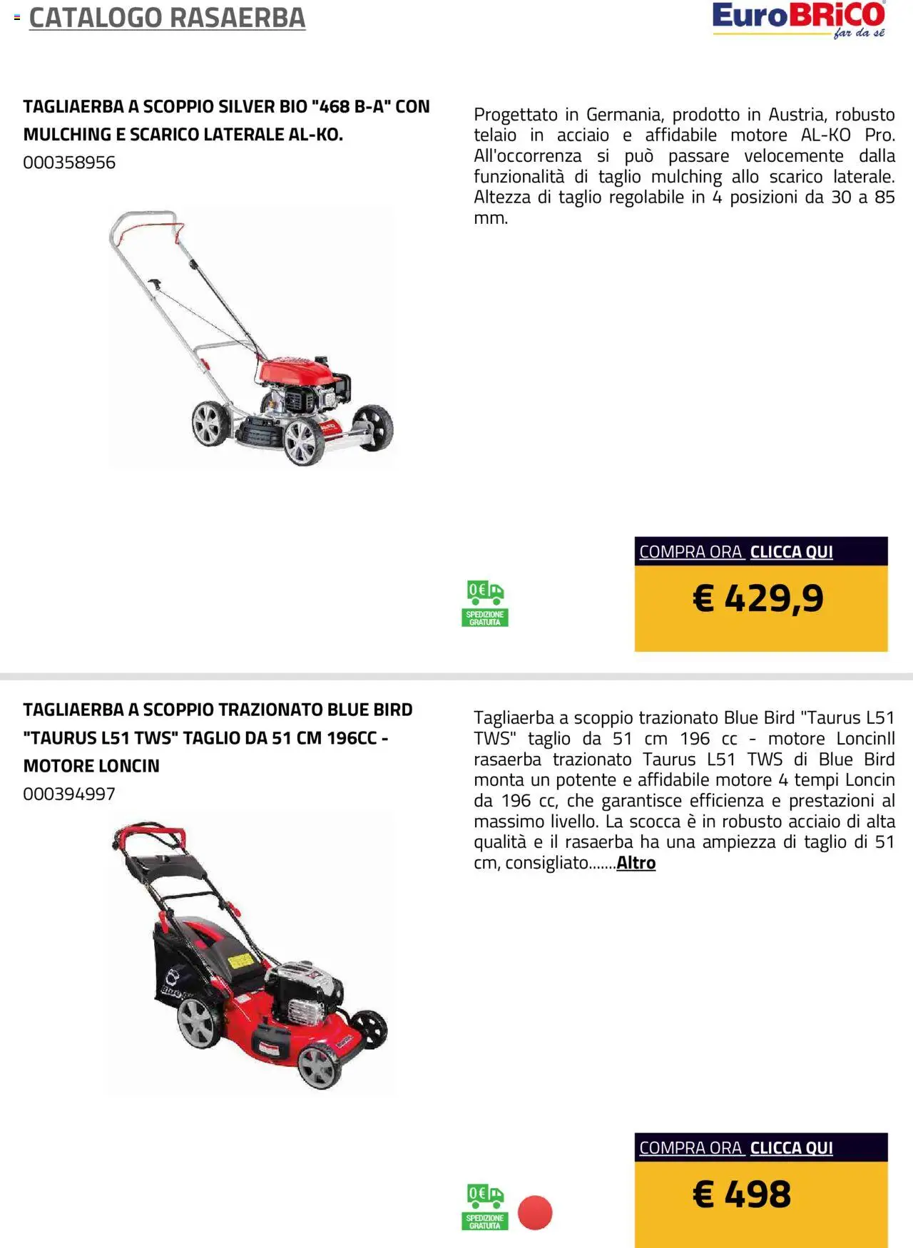 Eurobrico Rasaerba catalogo - pagina 9 - valido dal 23/07/2025