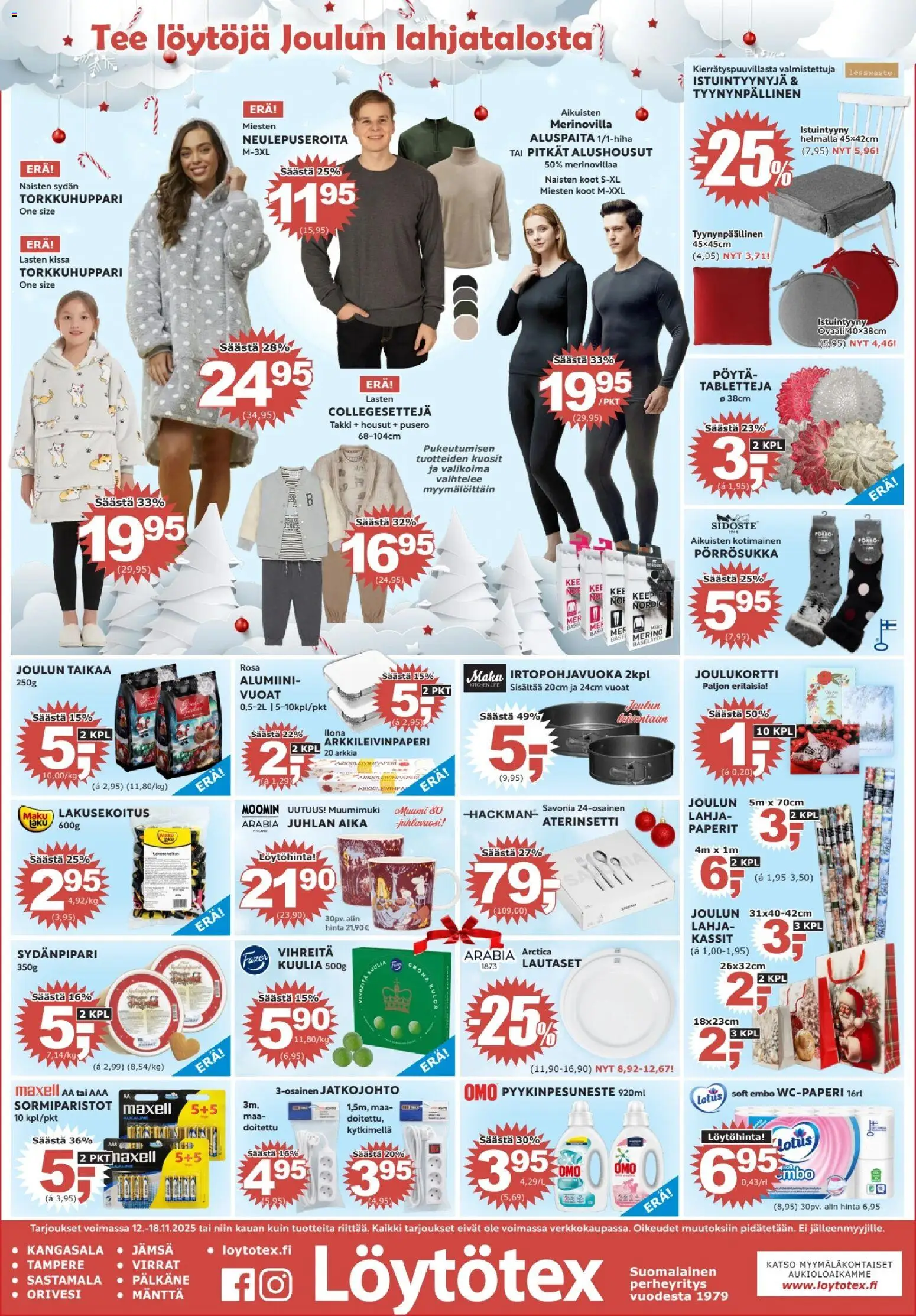 Löytötex tarjoukset - sivu 1- voimassa alkaen 12/11/2025