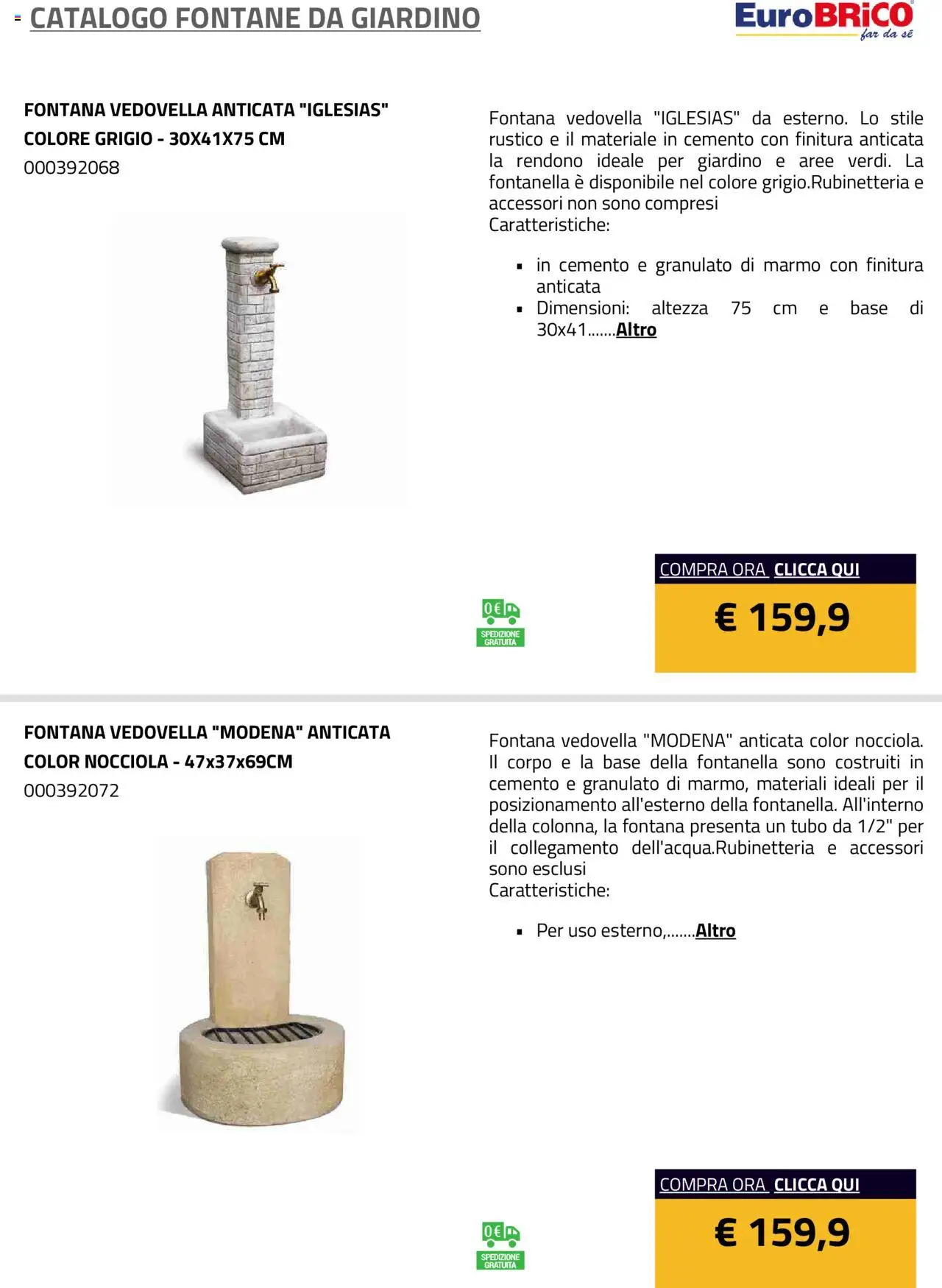 Eurobrico Fontane da Giardino catalogo - pagina 14 - valido dal 23/07/2025