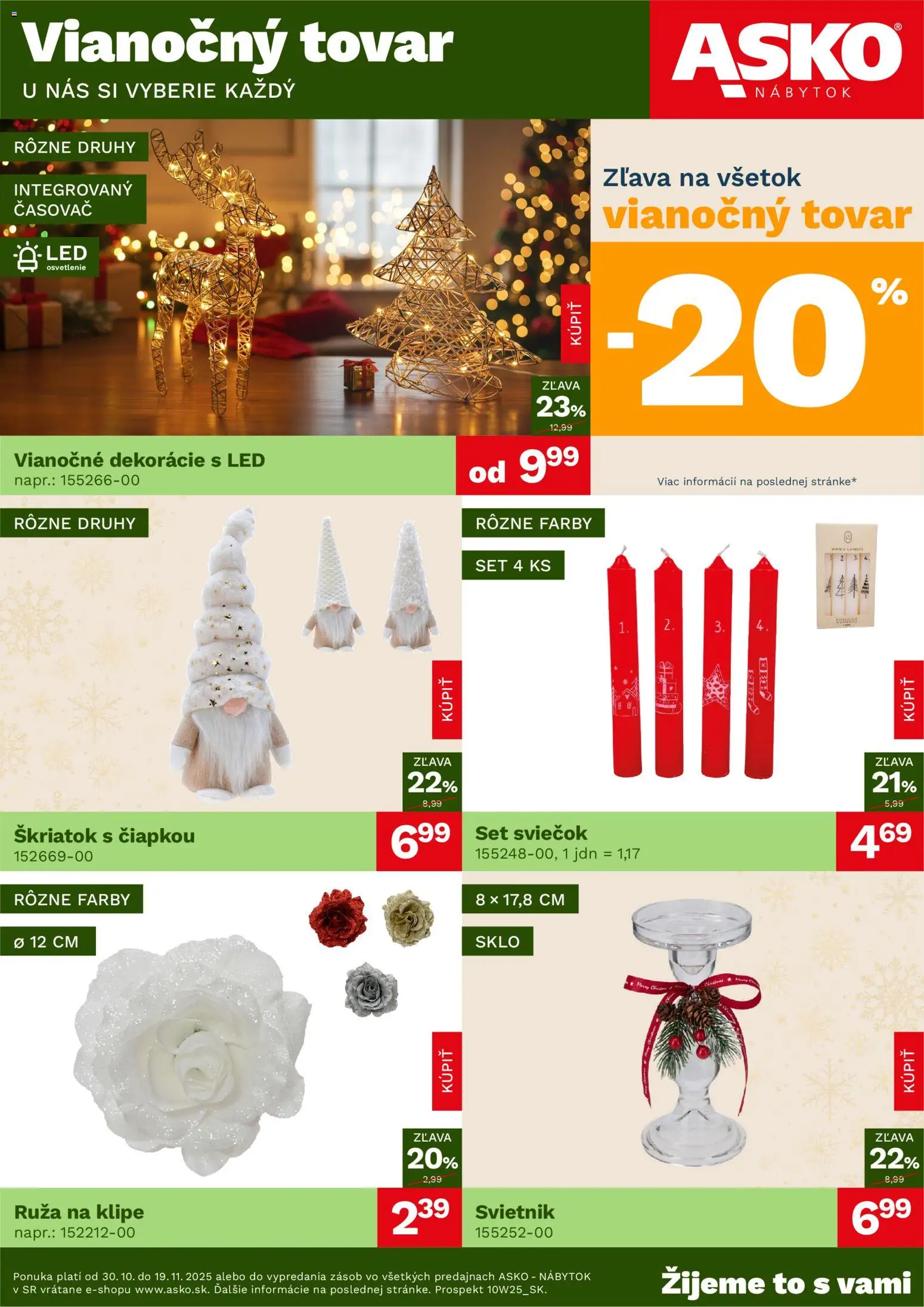 ASKO nábytok Vianočný leták - strana 1- platný od 30.10.2025
