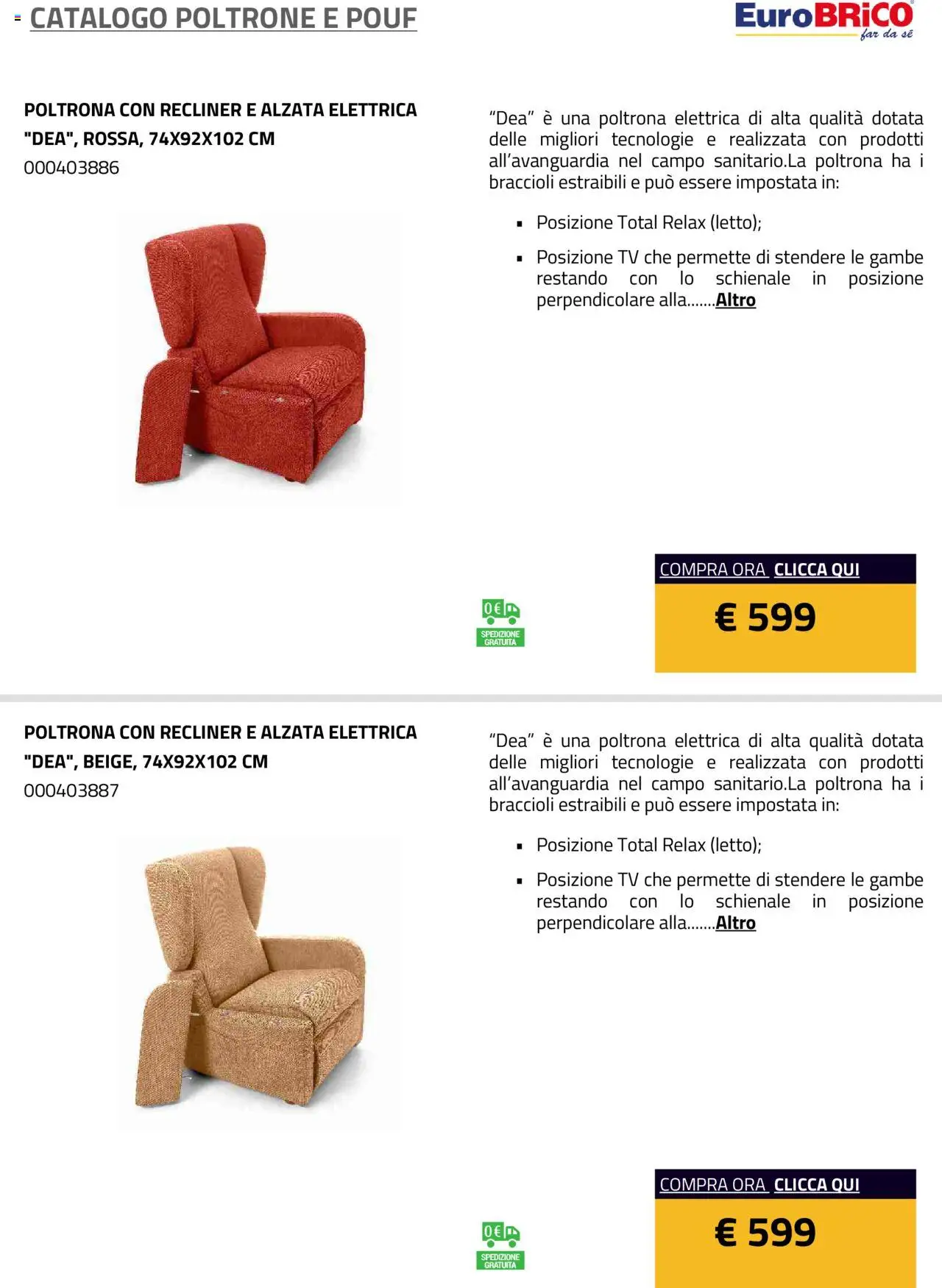 Eurobrico Poltrone e Pouf catalogo - pagina 19 - valido dal 23/07/2025