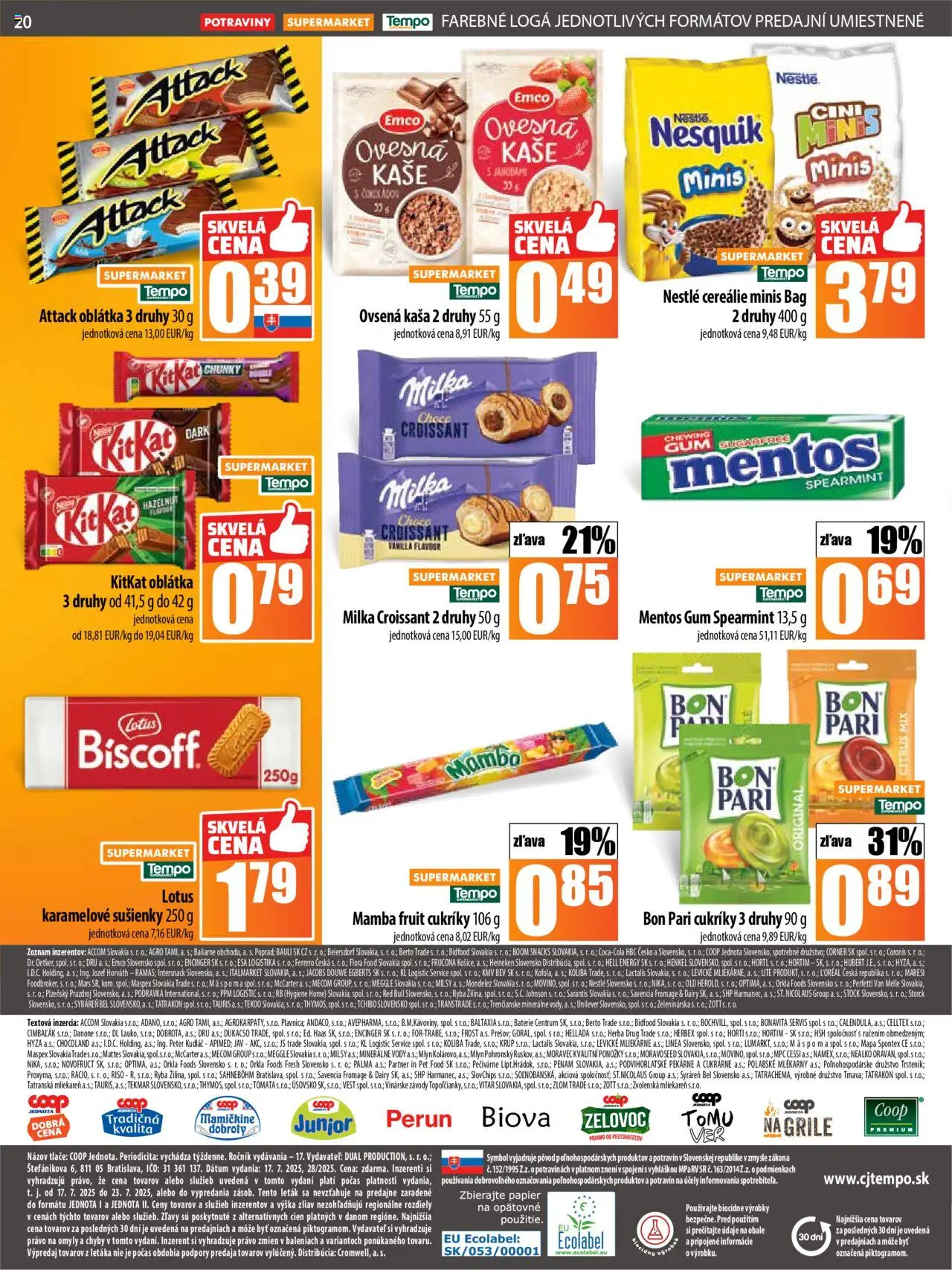 COOP Jednota leták - strana 20- platný od 17.07.2025