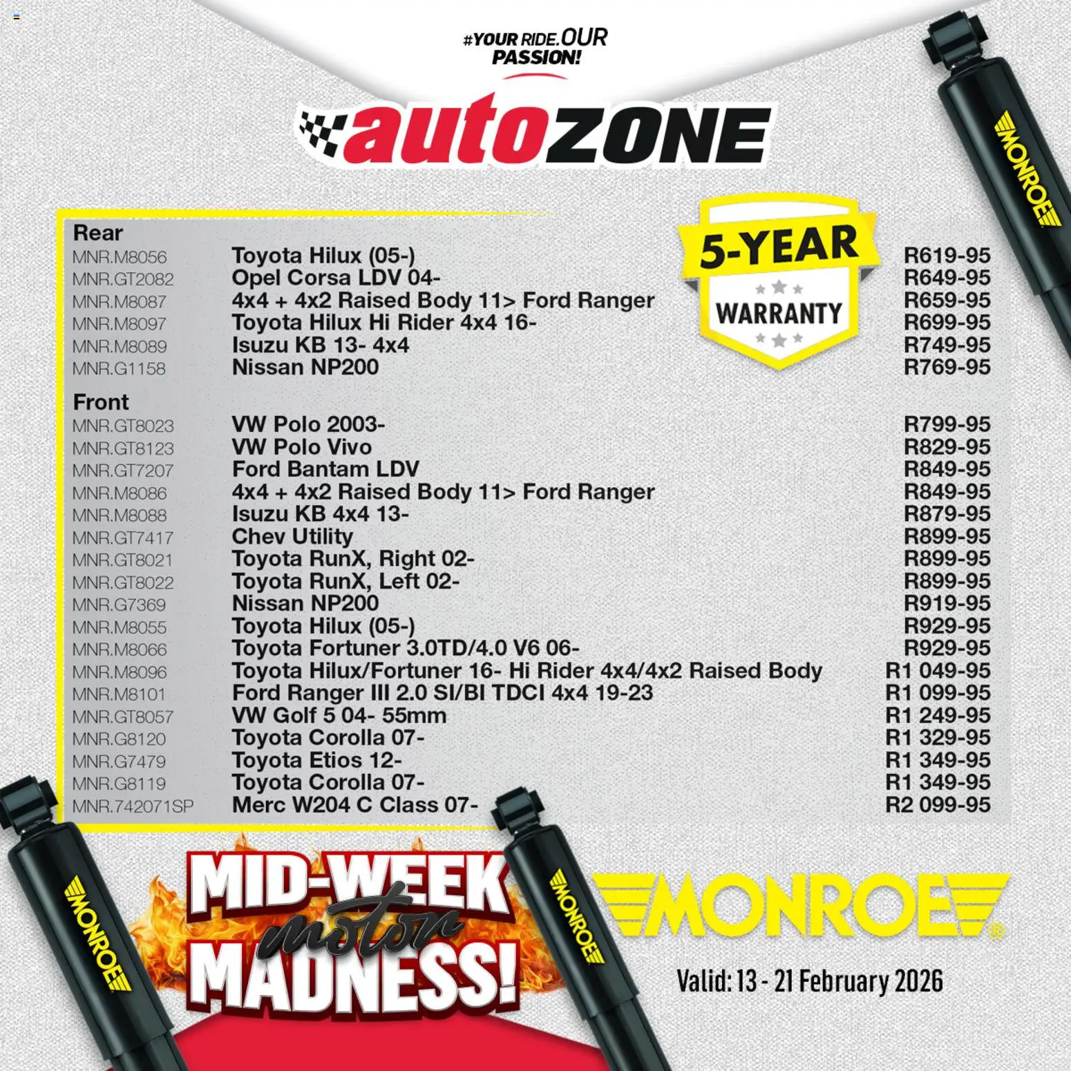 AutoZone Specials - page 1- valid from 13/02/2026