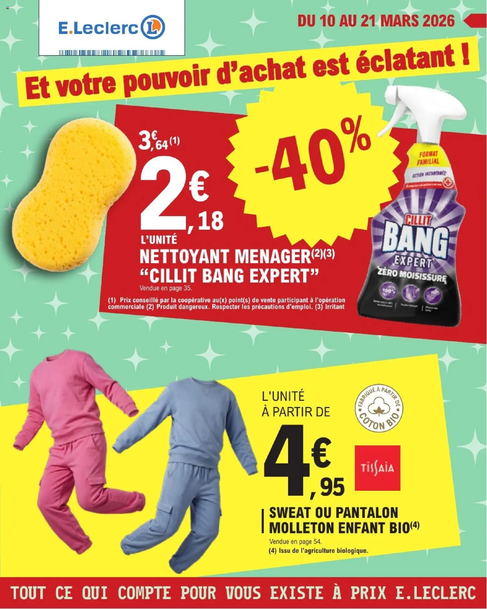 E.Leclerc catalogue semaine 11 - page 1 - valable à partir du 10/03/2026