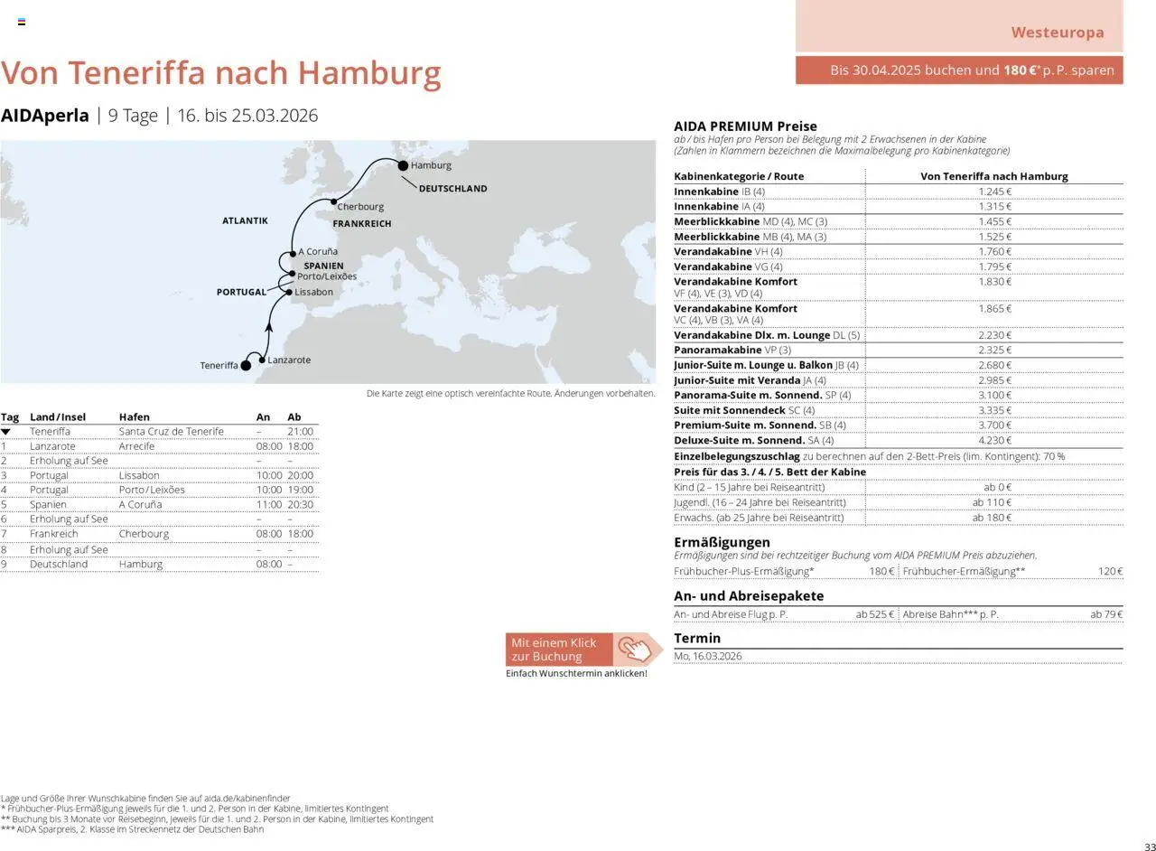 Aida Prospekt Winter 2025/26 - Seite 33 - gültig ab 01.10.2025