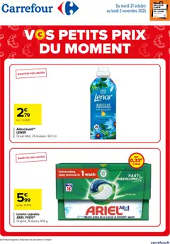 Aperçu Carrefour catalogue Vos petits prix du moment valable à partir du 21/10/2025