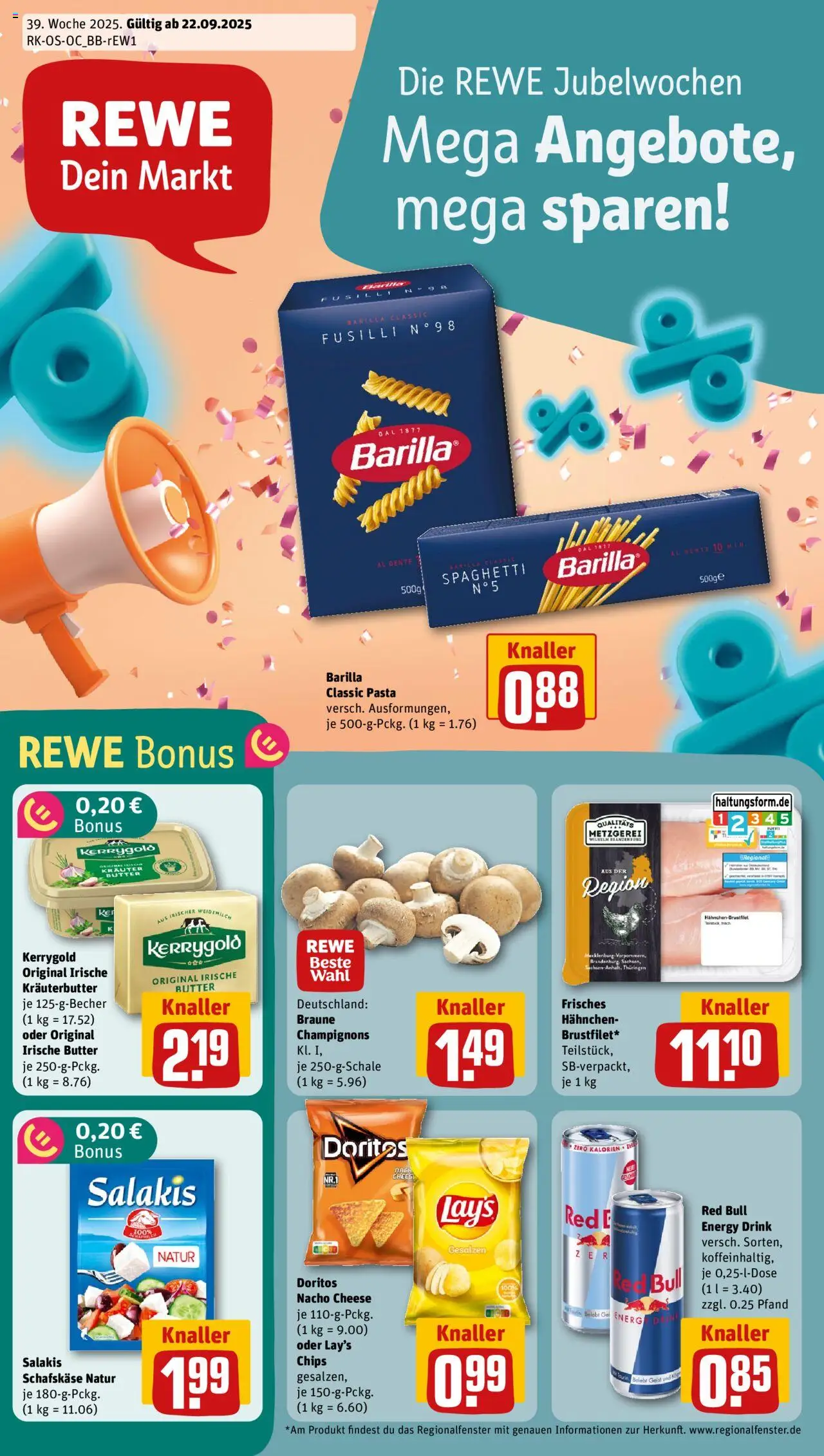 Rewe Prospekt 	 - Seite 1 - gültig ab 22.09.2025