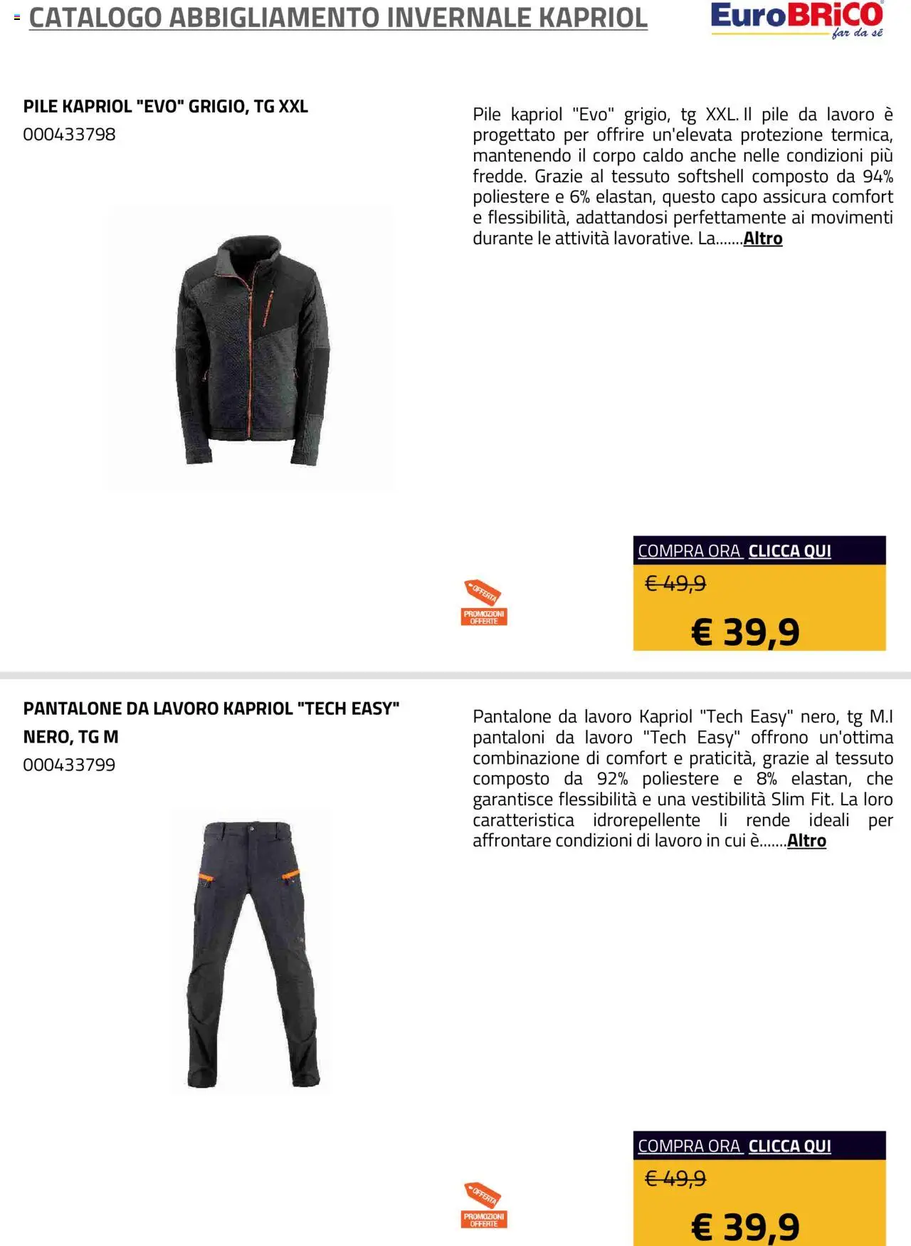 Eurobrico Abbigliamento Invernale Kapriol catalogo - pagina 8 - valido dal 23/07/2025