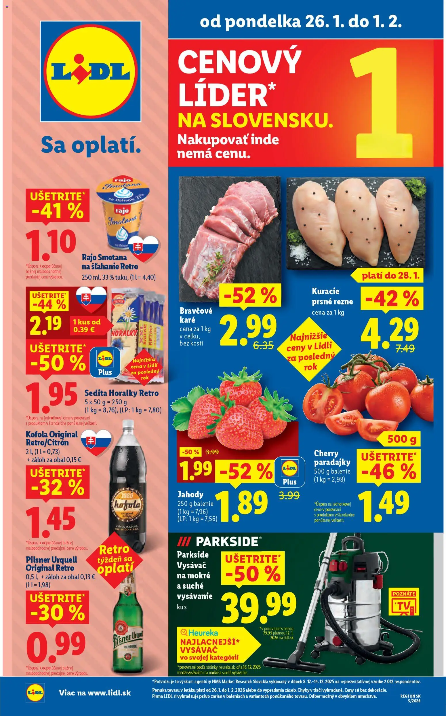 Lidl leták - strana 1- platný od 26.01.2026