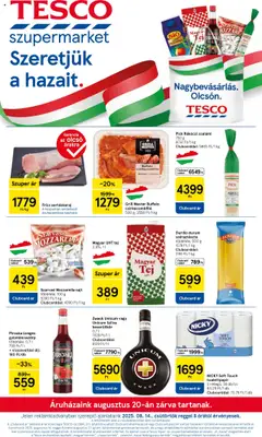 Előnézet Tesco Szupermarket - Akciós újság  érvényes 2025.08.14.-tól
