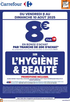 Aperçu Carrefour Opération bon d'achat valable à partir du 08/08/2025