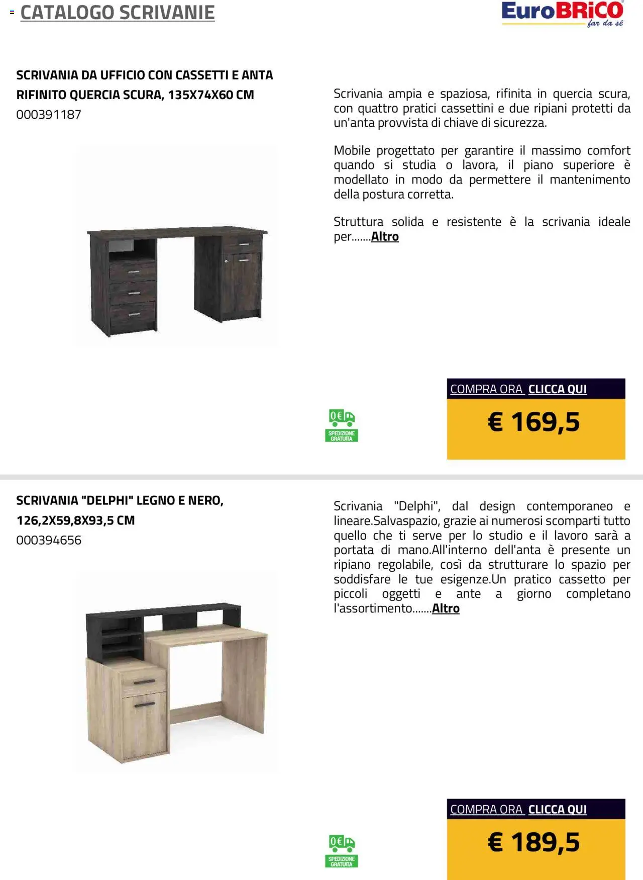 Eurobrico Scrivanie catalogo - pagina 11 - valido dal 23/07/2025