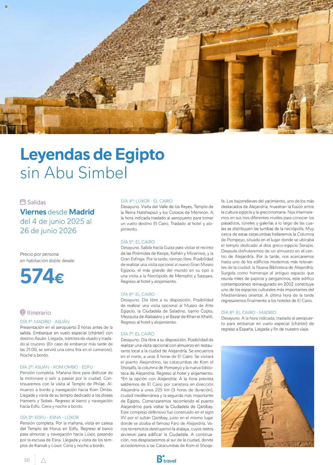 B the travel brand Egipto - Página de 50 - Válido desde 01/07/2025
