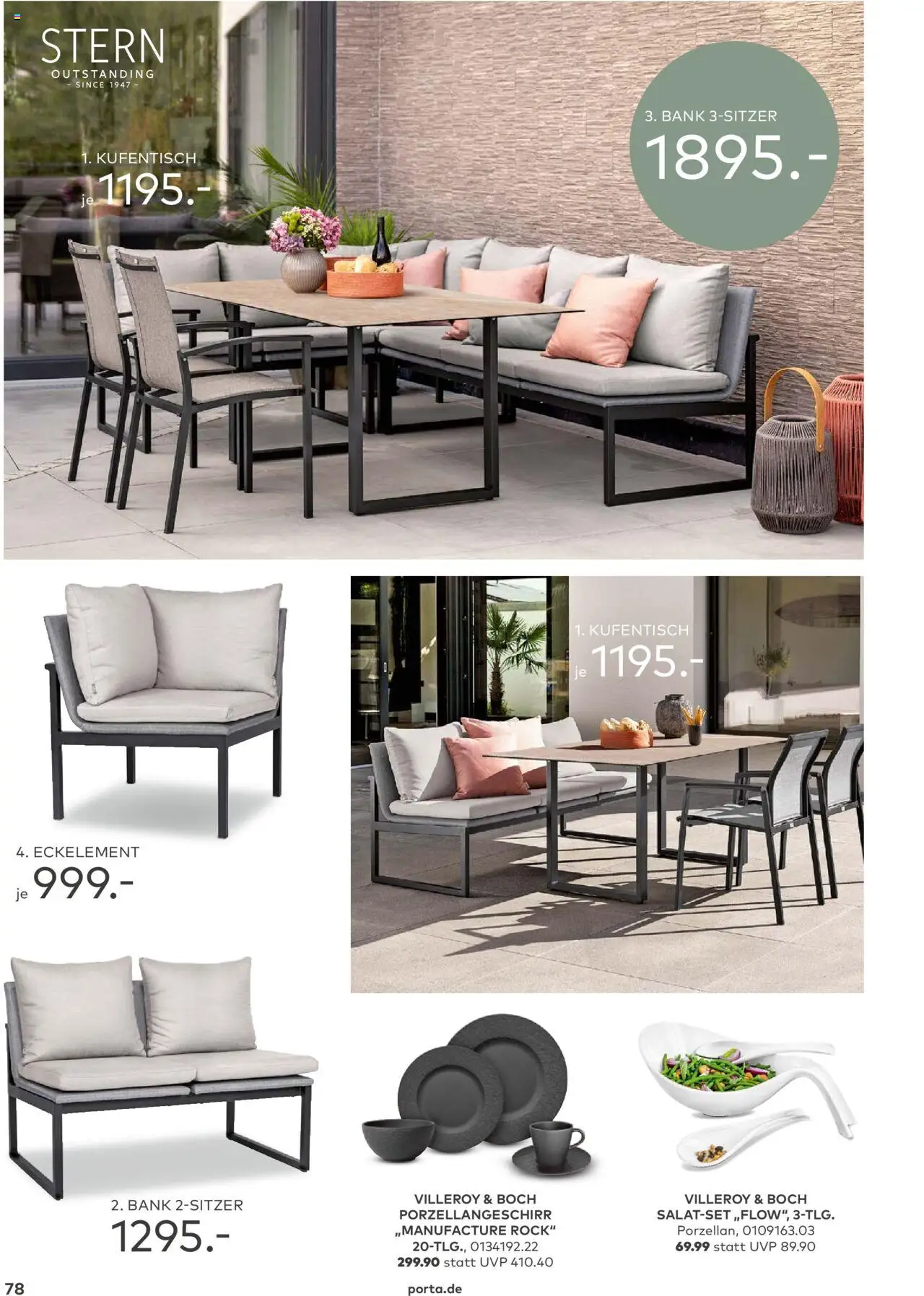 Porta! - Outdoor - Gartenmöbelkatalog 2025 - Seite 78 - gültig ab 02.03.2025