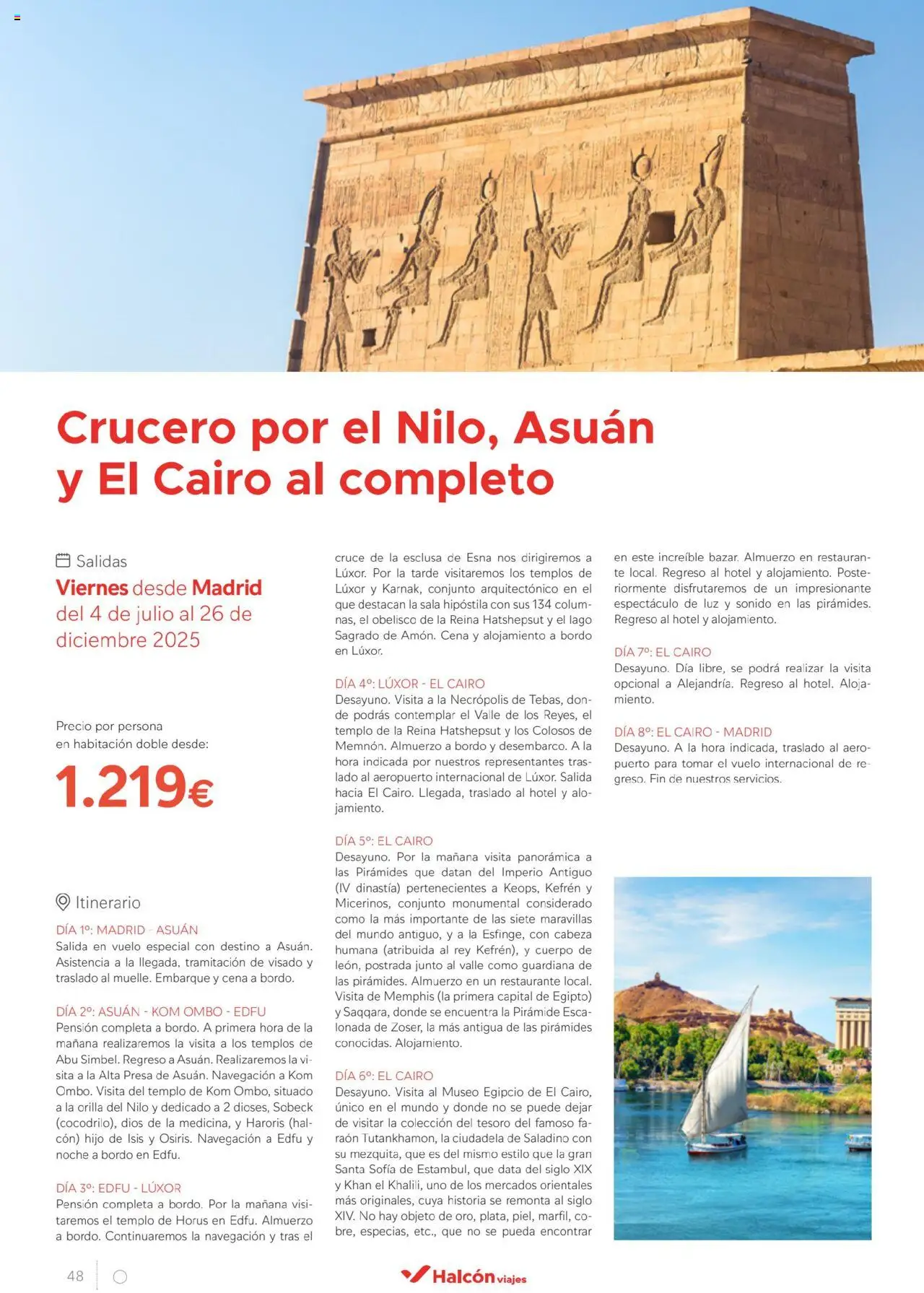 Halcón Viajes Egipto - Página de 48 - Válido desde 01/07/2025