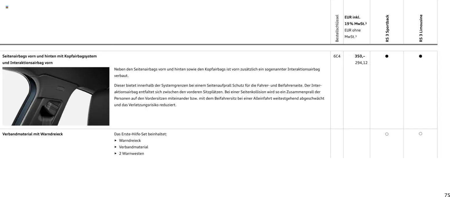 Audi RS 3 Sportback / RS 3 Limousine - Seite 75 - gültig ab 28.10.2025