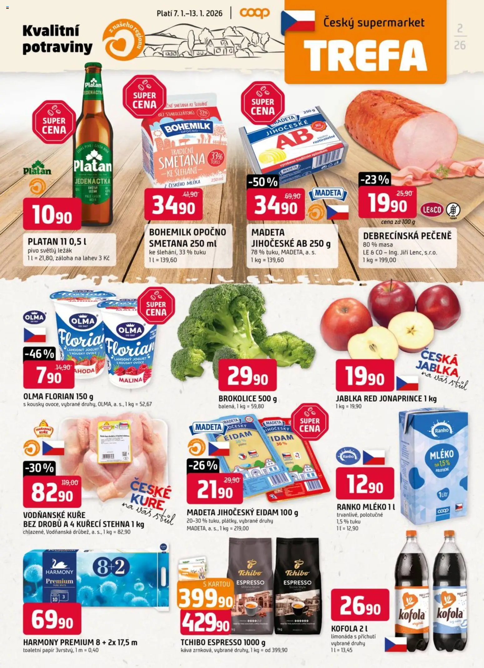 Trefa leták - strana 1- platný od 07.01.2026
