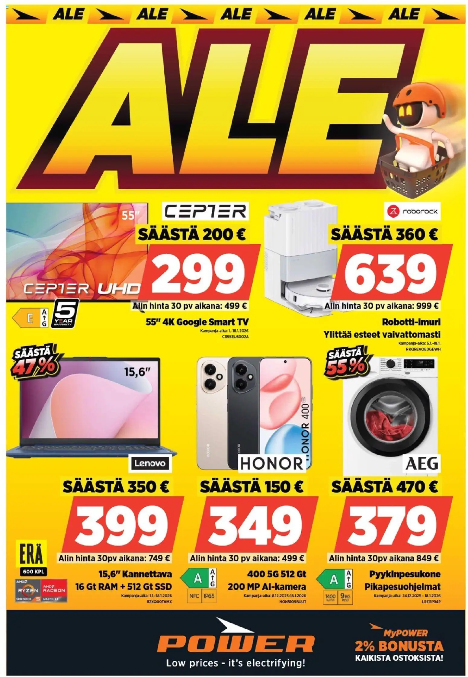 Power tarjoukset - sivu 1- voimassa alkaen 12/01/2026