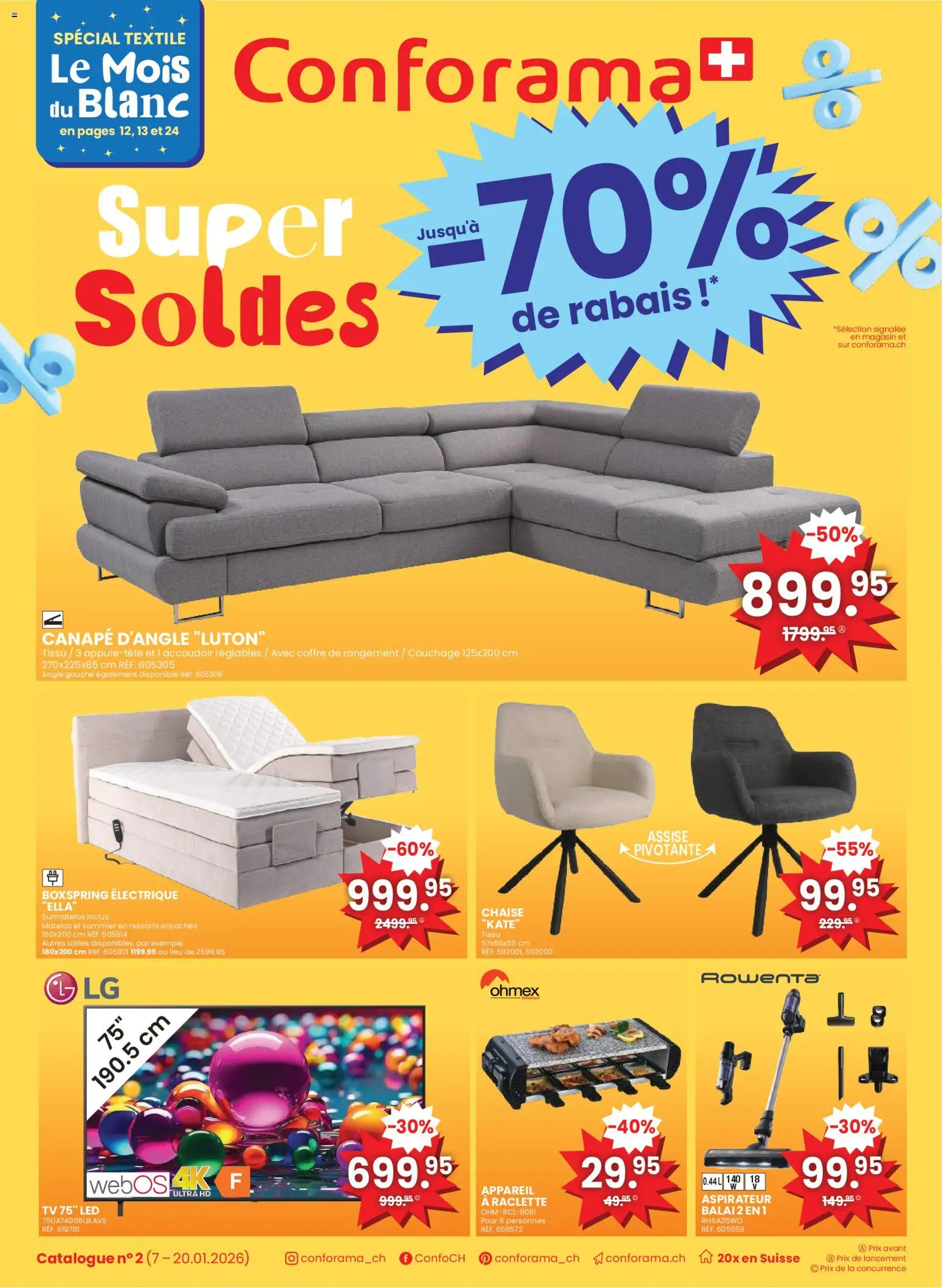 Conforama Aktionen FR - Seite 1- gültig ab 07.01.2026