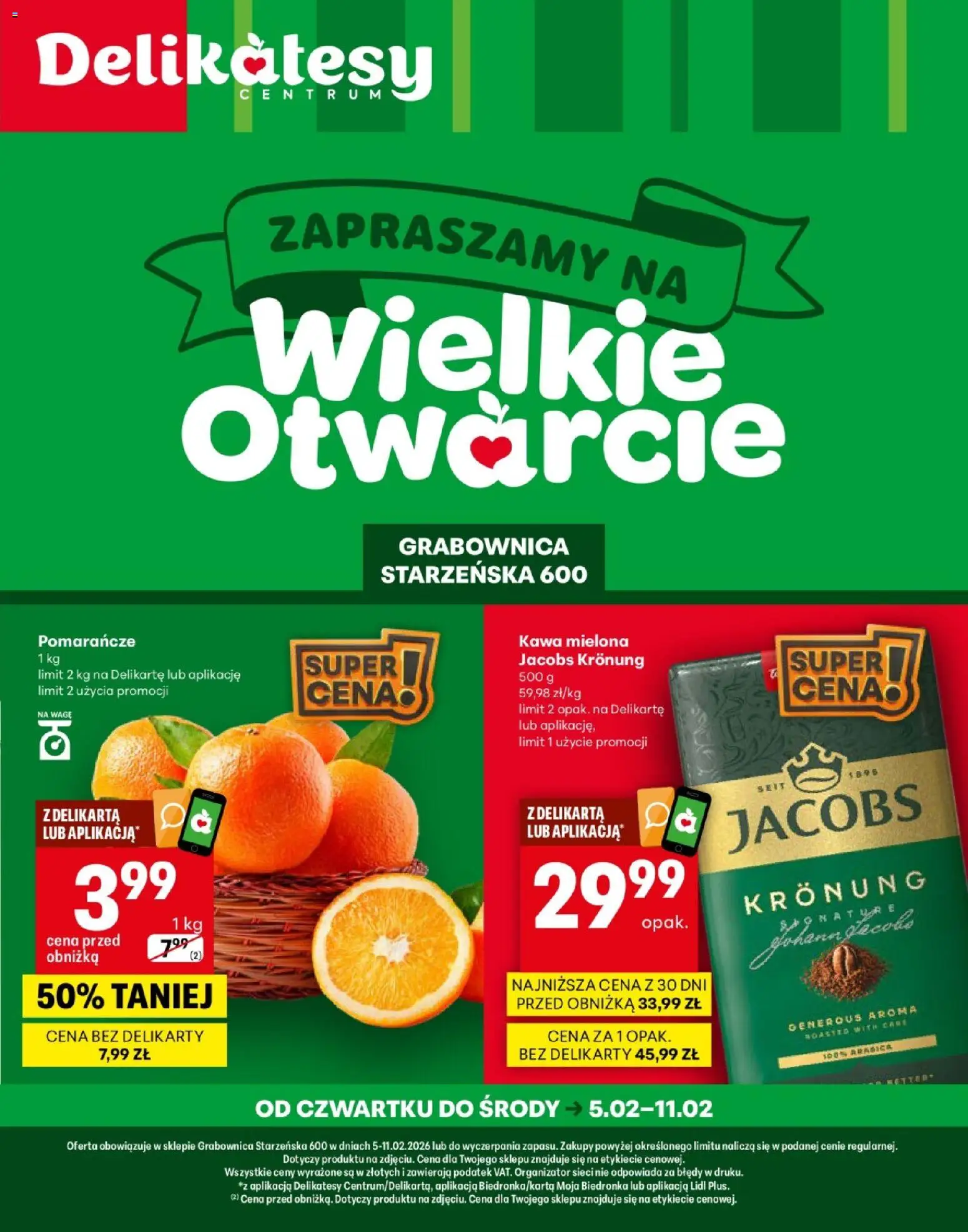 Delikatesy Centrum Gazetka - Grabownica Otwarcie - strona 1- ważny od 05.02.2026