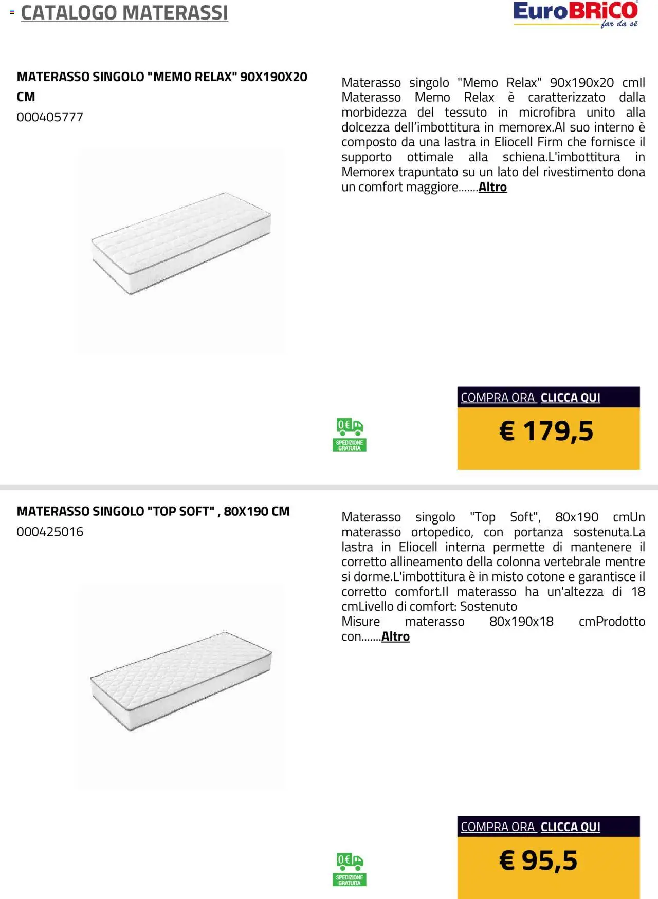 Eurobrico Materassi catalogo - pagina 12 - valido dal 23/07/2025