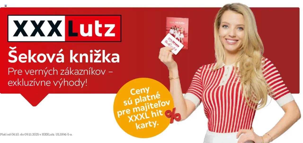 XXXLutz výhodné poukazy pre majiteľov HIT karty - strana 1- platný od 06.10.2025