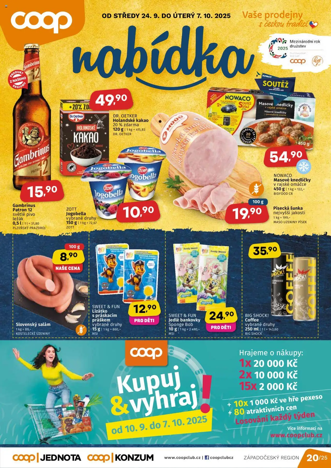 Coop leták - Západočeský region - strana 1- platný od 24.09.2025