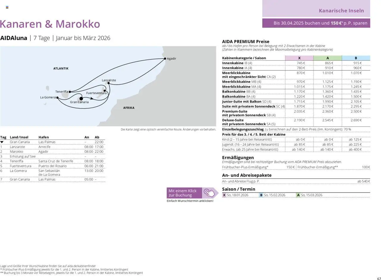 Aida Prospekt Winter 2025/26 - Seite 67 - gültig ab 01.10.2025