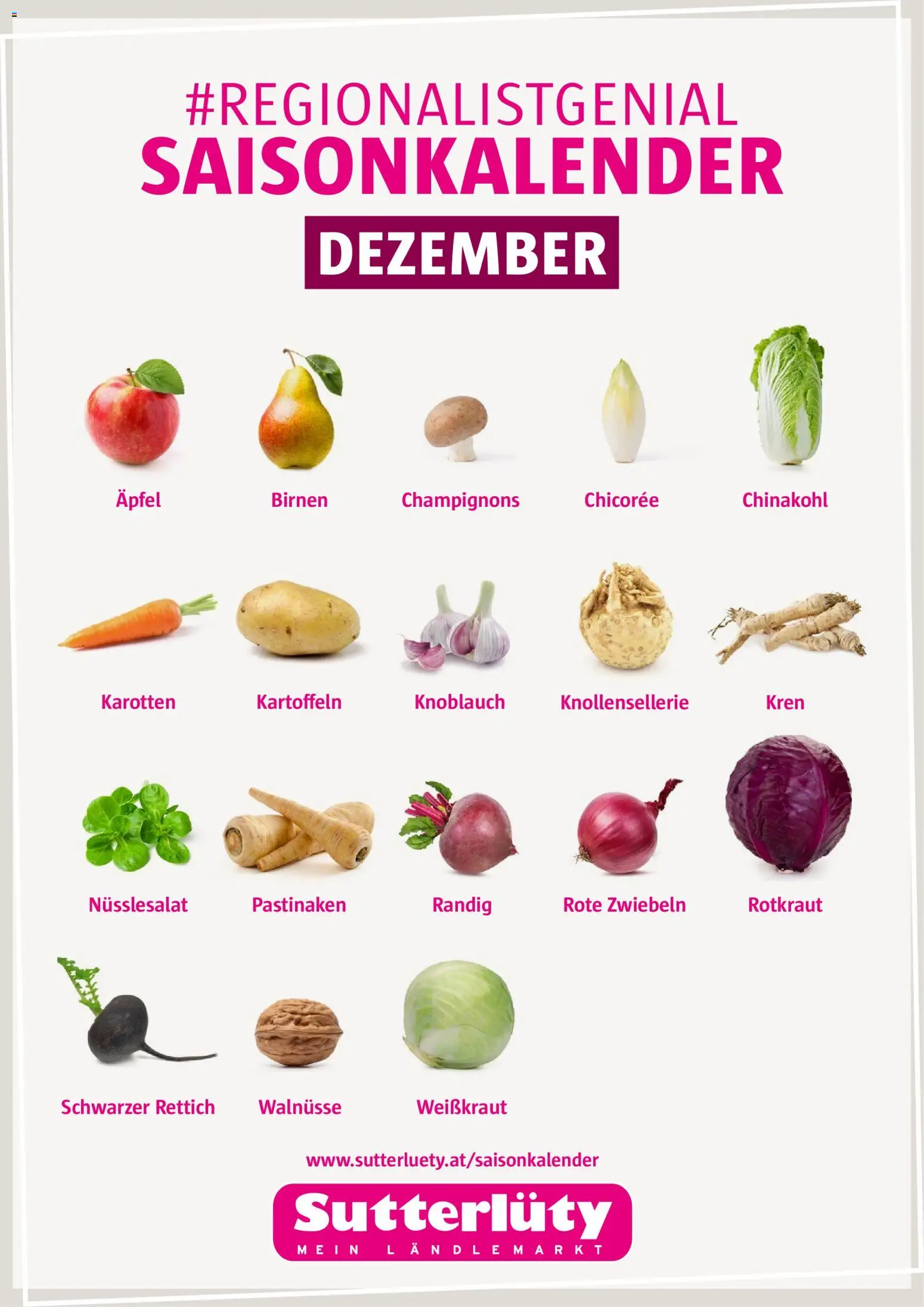Sutterlüty Saisonkalender 12/25 - Seite 1- gültig ab 01.12.2025