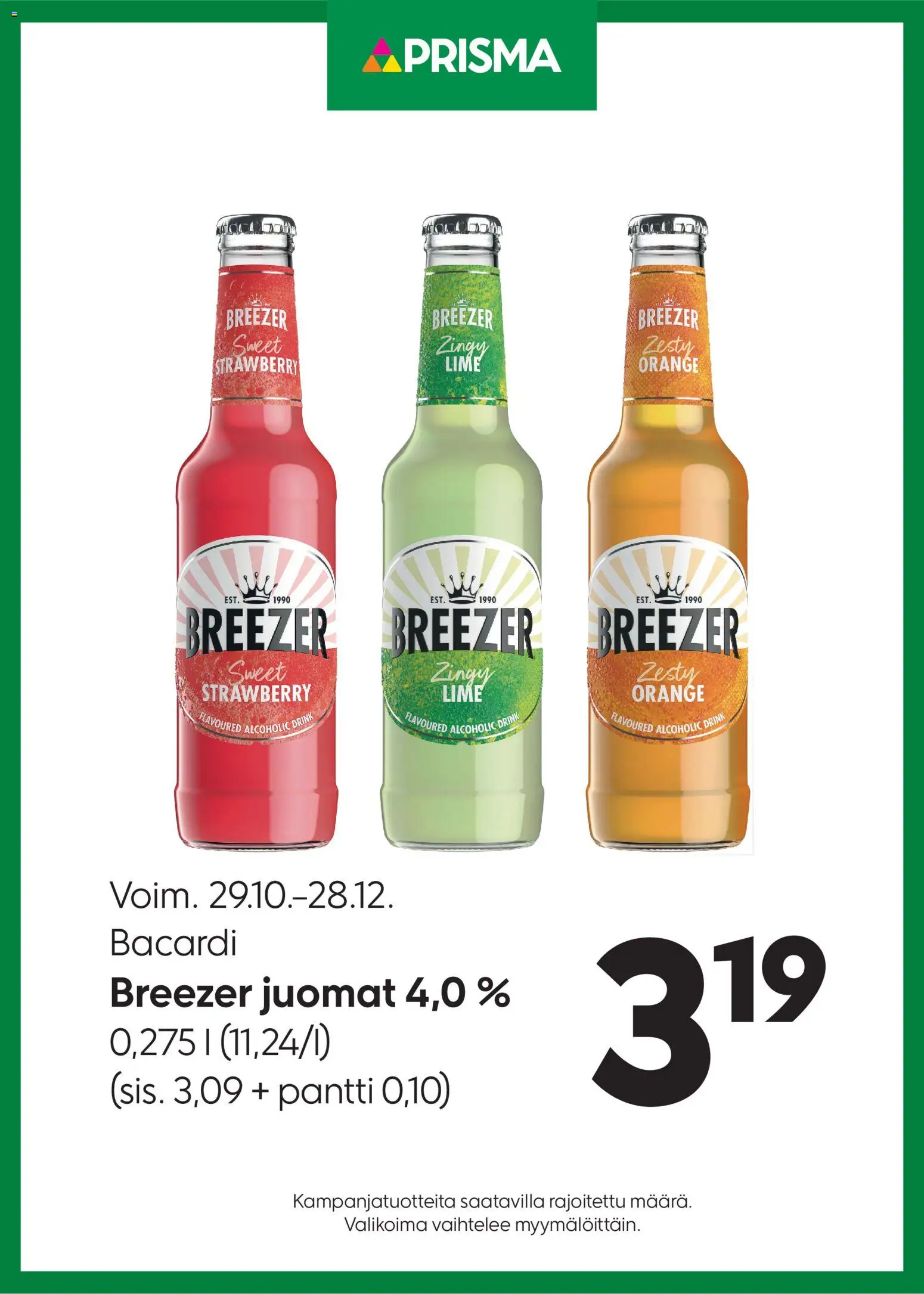 Prisma tarjoukset Breezer - sivu 1- voimassa alkaen 29/10/2025