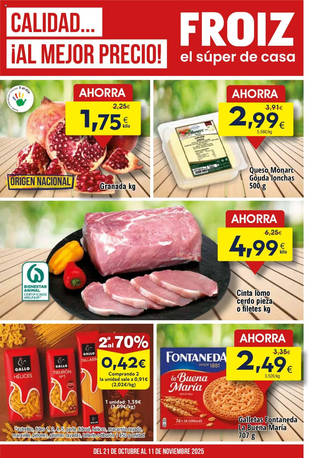 Froiz folleto - Página de 1 - Válido desde 21/10/2025