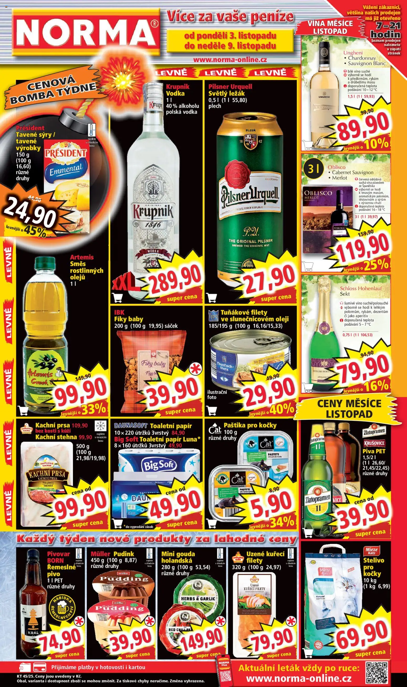 Norma leták - strana 1- platný od 03.11.2025