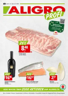 Vorschau Aligro Aktionen Schlieren, Gossau SG, Frauenfeld, Rapperswil-Jona, Sargans, Bern, Brüttisellen, Pratteln, Emmen, Spreitenbach gültig ab 01.12.2025