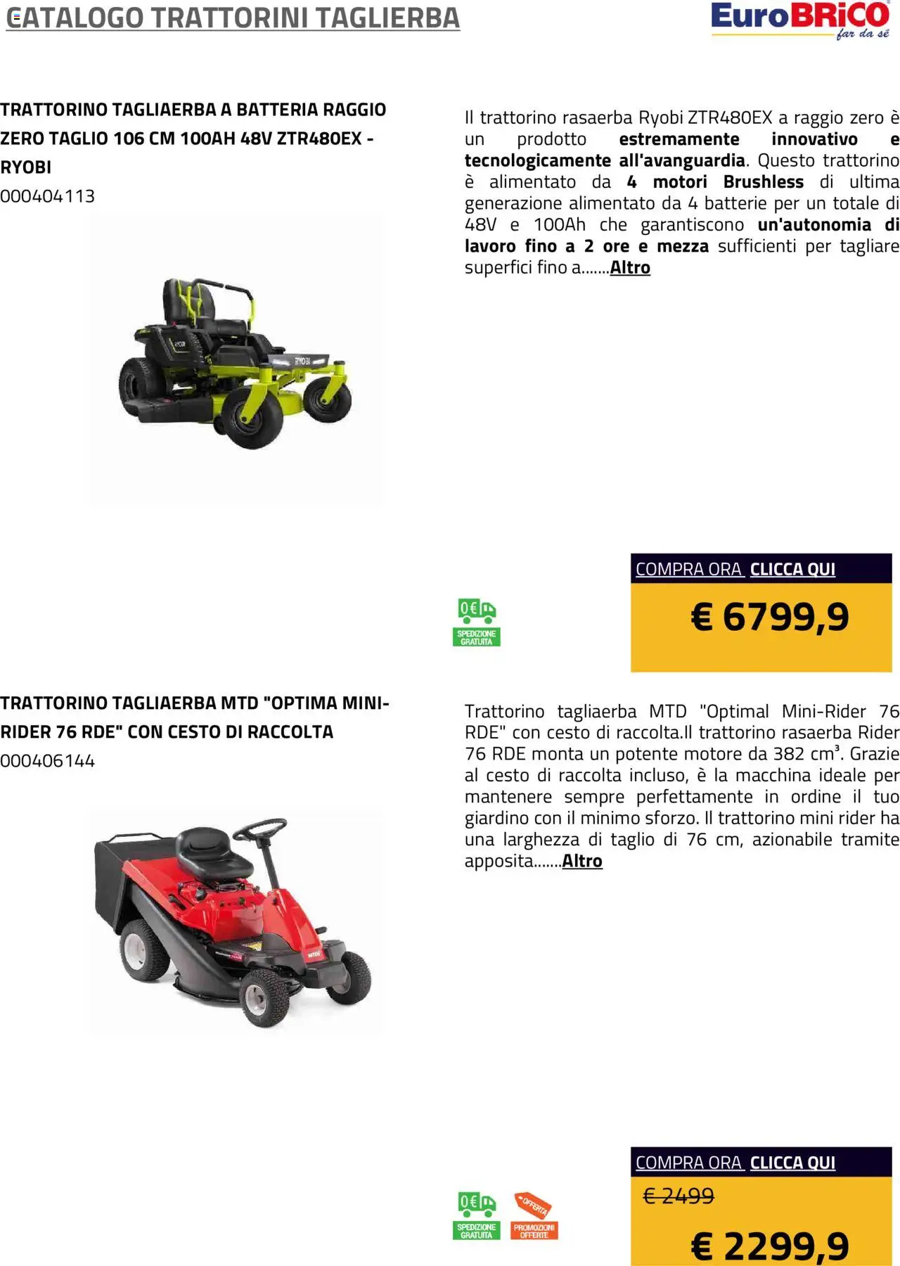 Eurobrico Trattorini Taglierba catalogo - pagina 9 - valido dal 23/07/2025