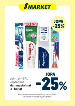 Esikatselu S-market tarjoukset Pepsodent voimassa alkaen 14/01/2026