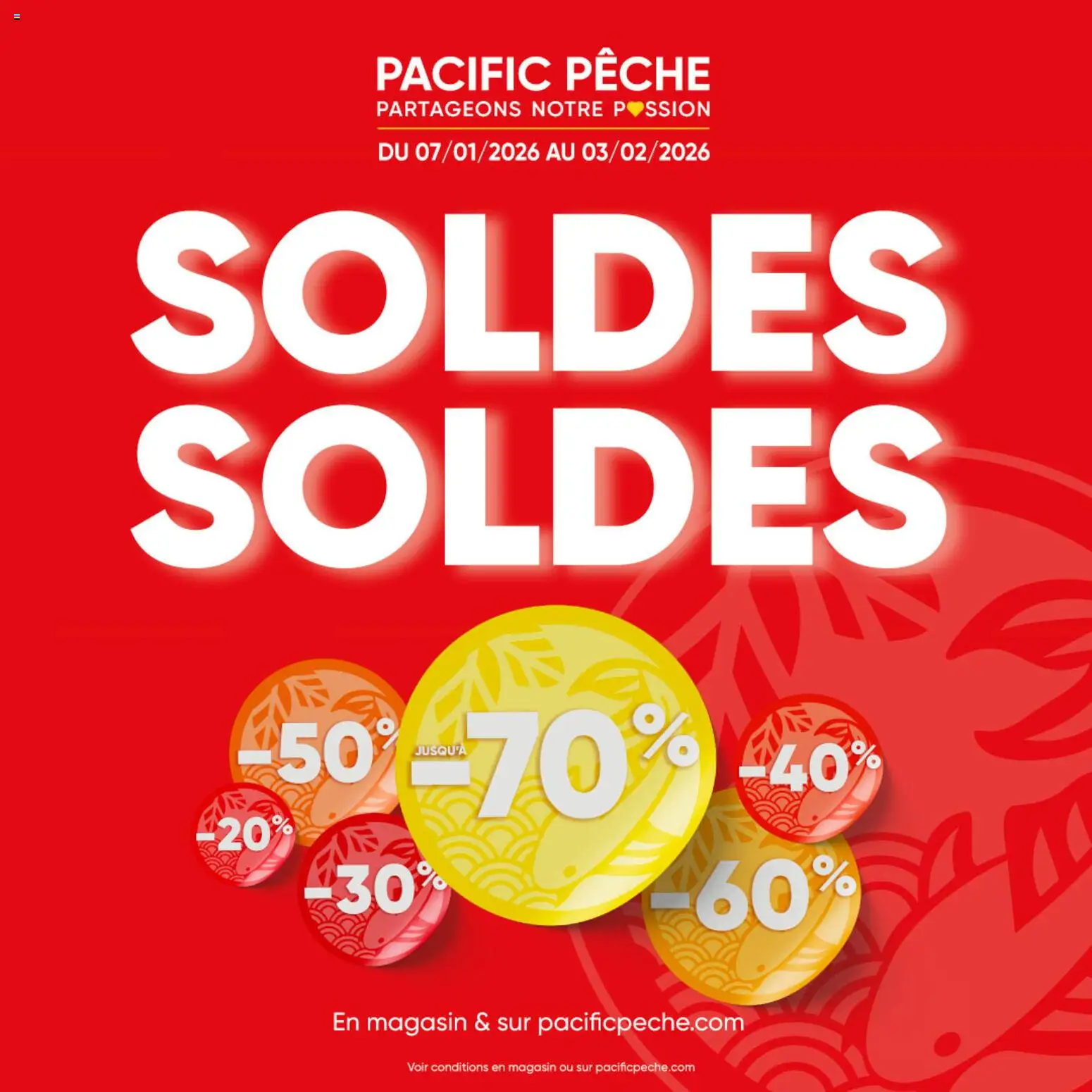 Pacific Pêche soldes - page 1 - valable à partir du 07/01/2026