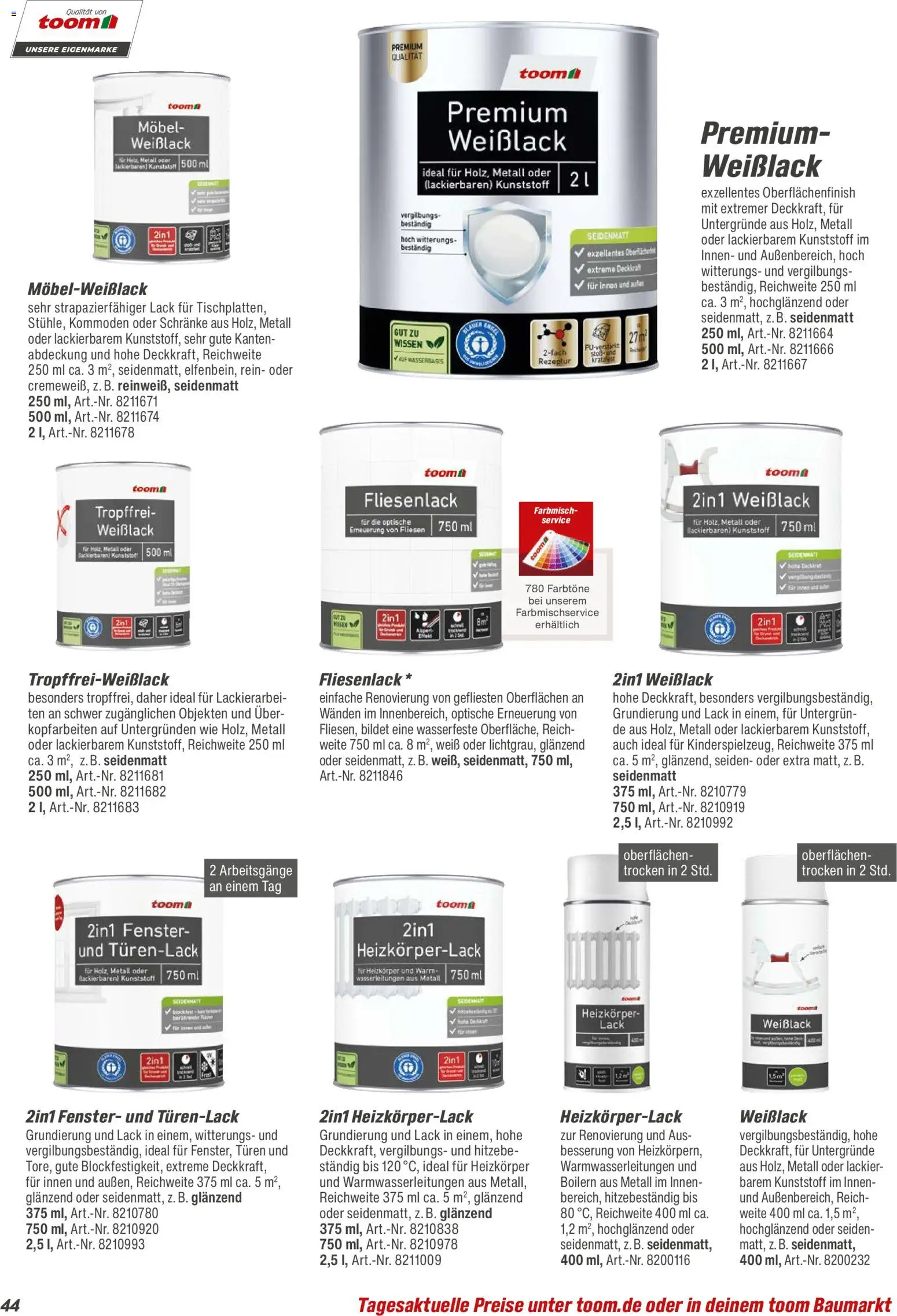 Toom Baumarkt  Wohnen & Haushalt 2026 - Seite 44 - gültig ab 01.01.2026