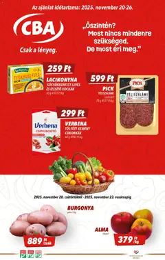 Előnézet CBA Akciós újság érvényes 2025.11.20.-tól