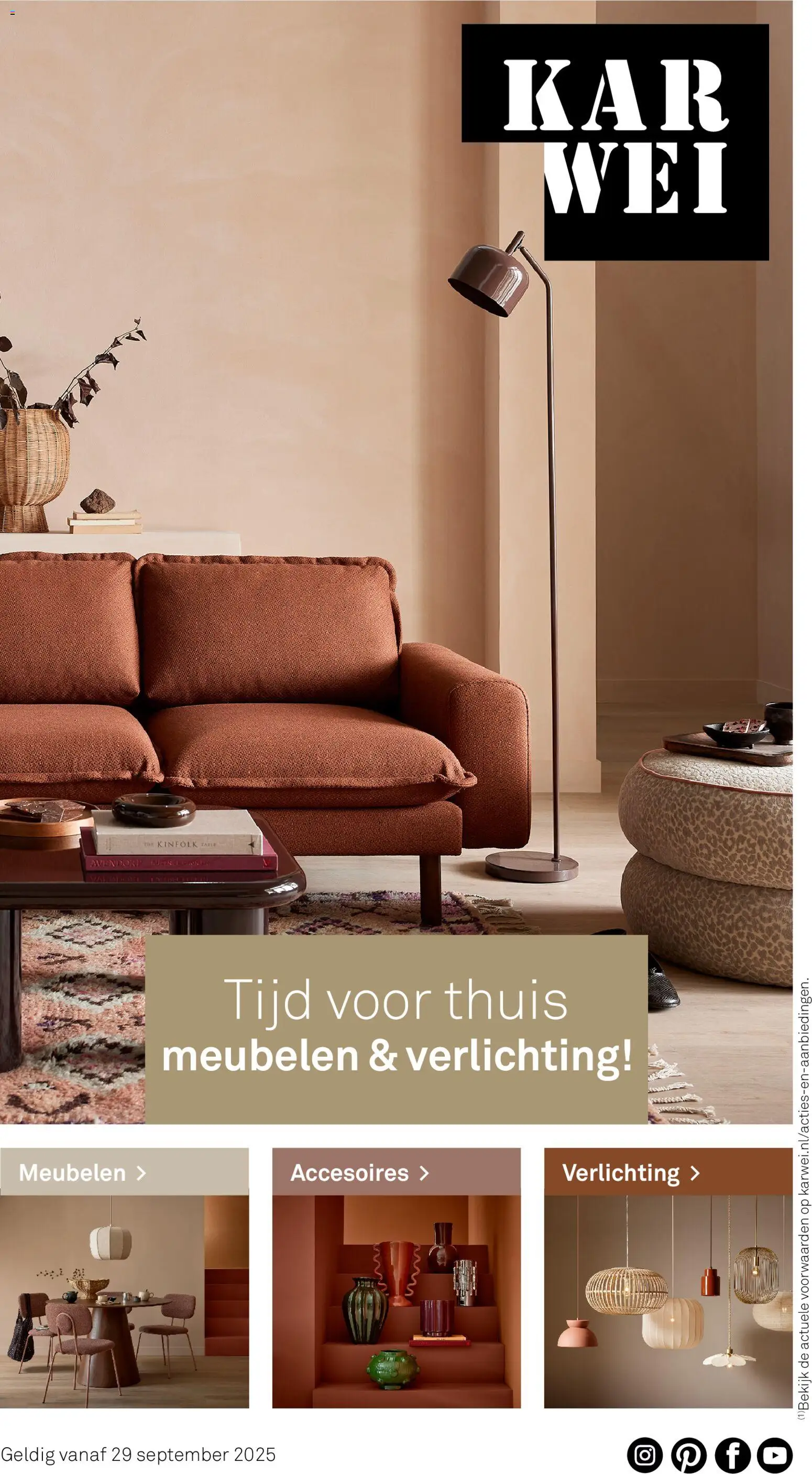 KARWEI - Woonspecial Meublels 2025 - pagina 1- geldig vanaf 29-09-2025