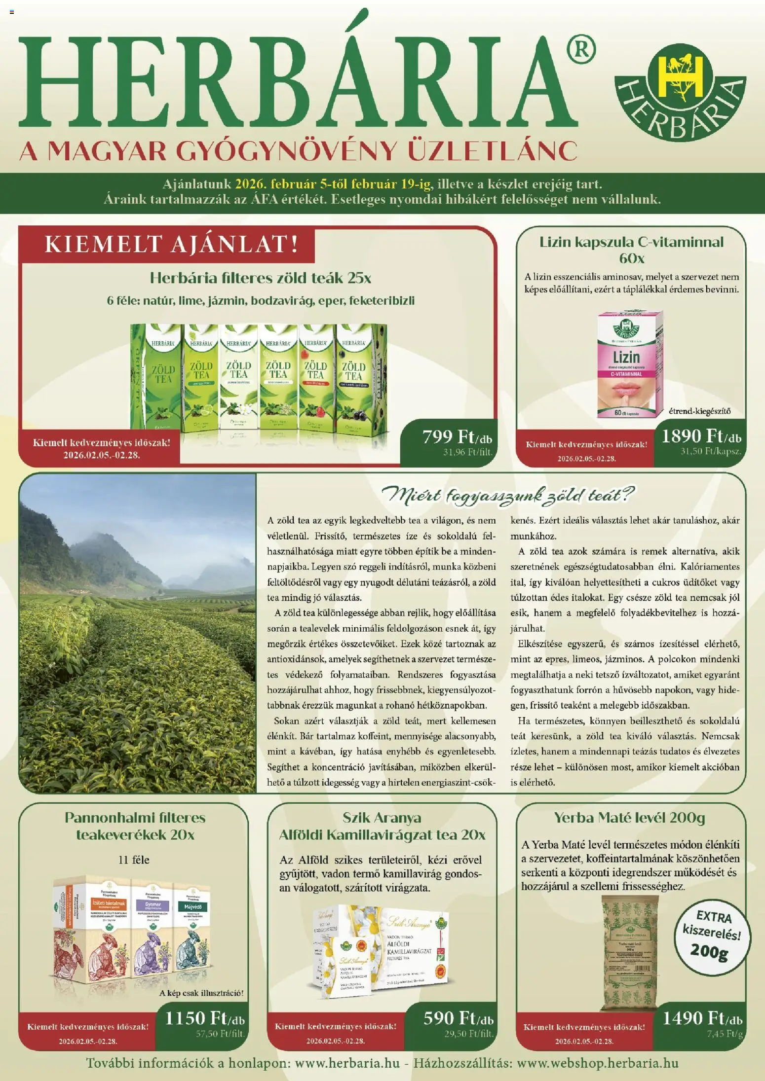 Herbária Akciós újság - 1oldal - érvényes 2026.02.05.-tól