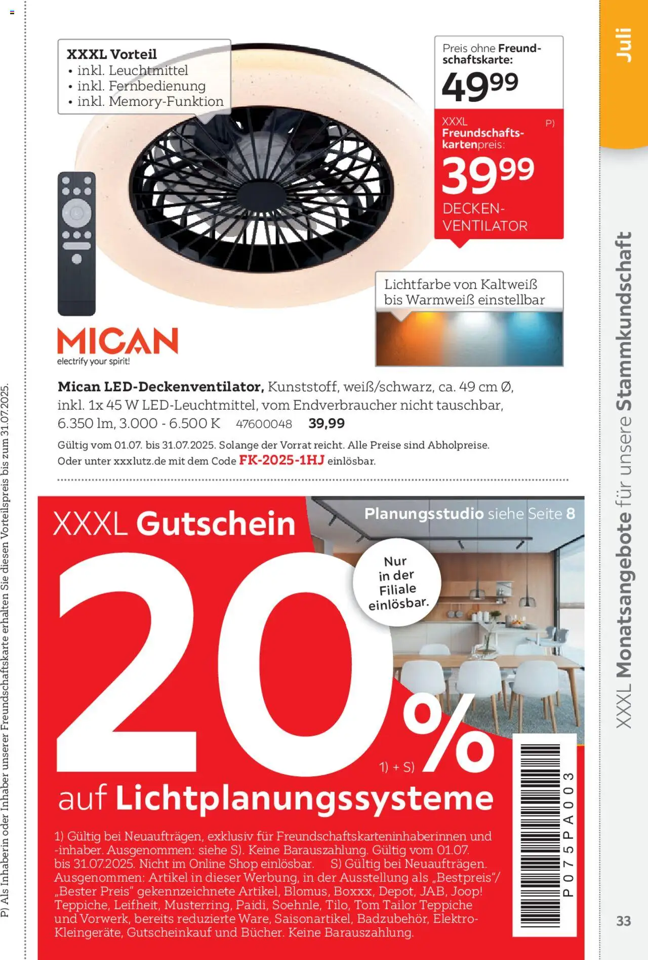 XXXL Lutz Freundschaftskartenjournal - Seite 33 - gültig ab 01.02.2025