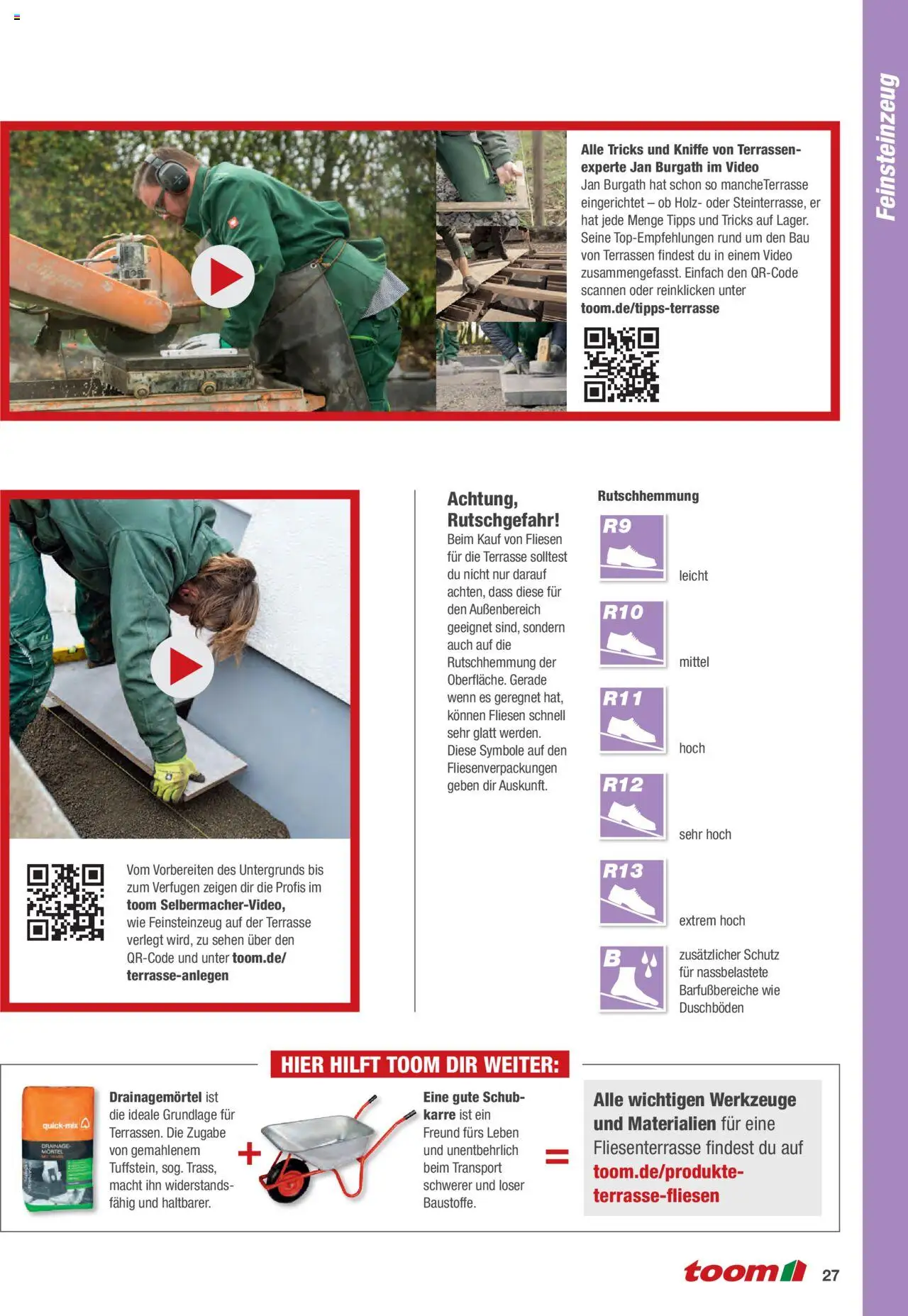 Toom Baumarkt Anleitung Terrasse bauen - Seite 27 - gültig ab 01.01.2024