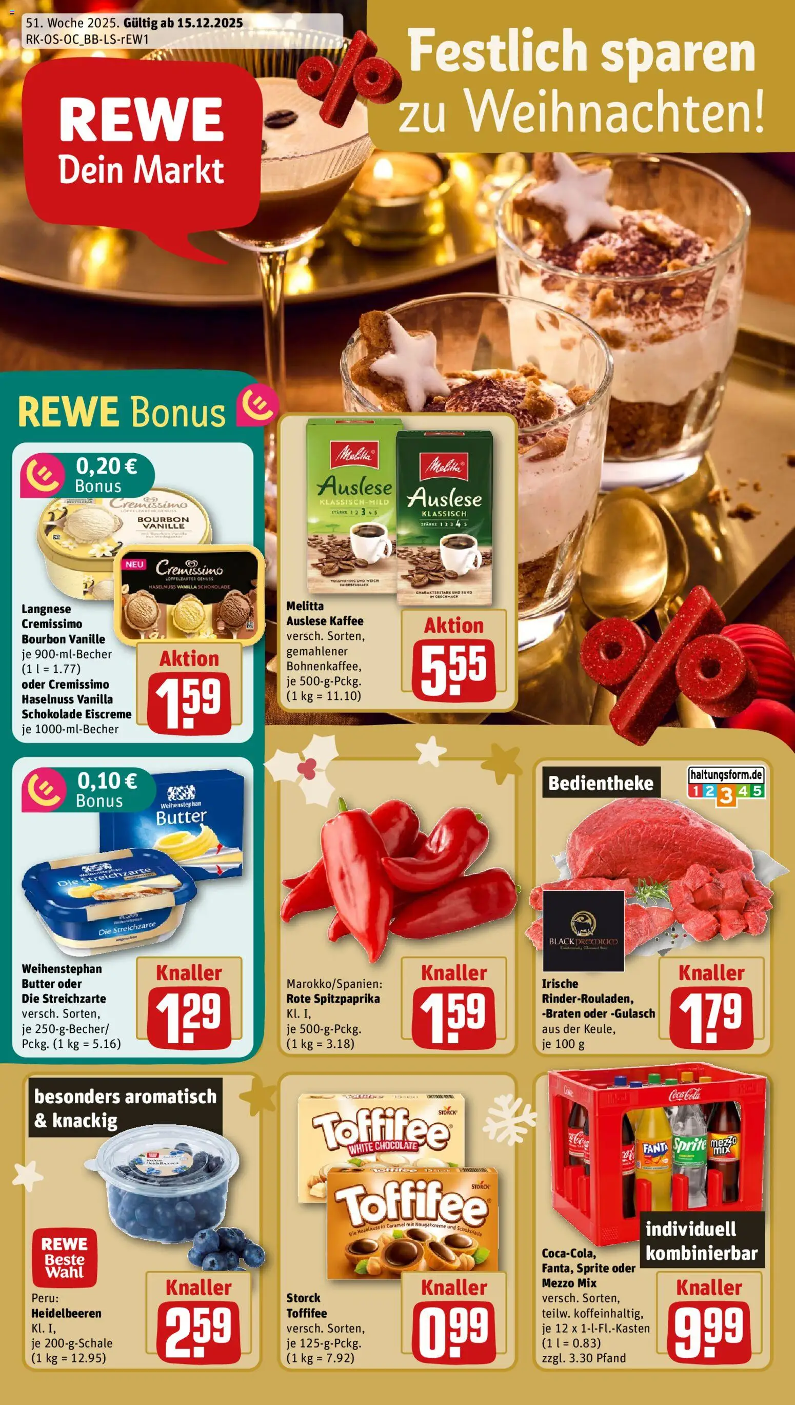 Rewe Prospekt 	 - Seite 1 - gültig ab 15.12.2025