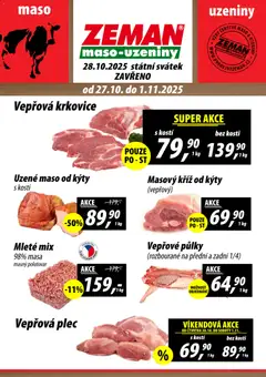Náhled Prodejny Zeman leták platný od 27.10.2025