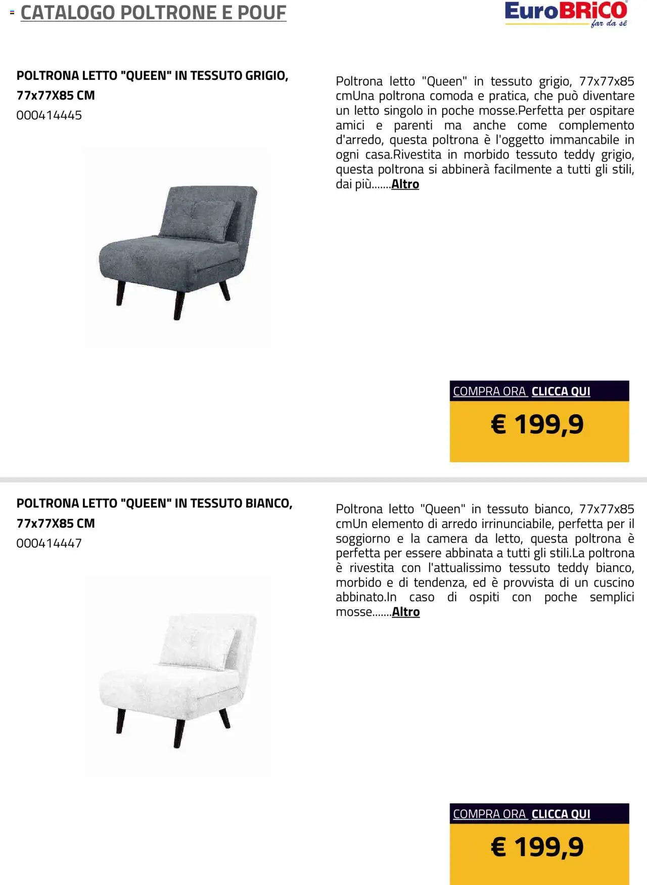 Eurobrico Poltrone e Pouf catalogo - pagina 25 - valido dal 23/07/2025